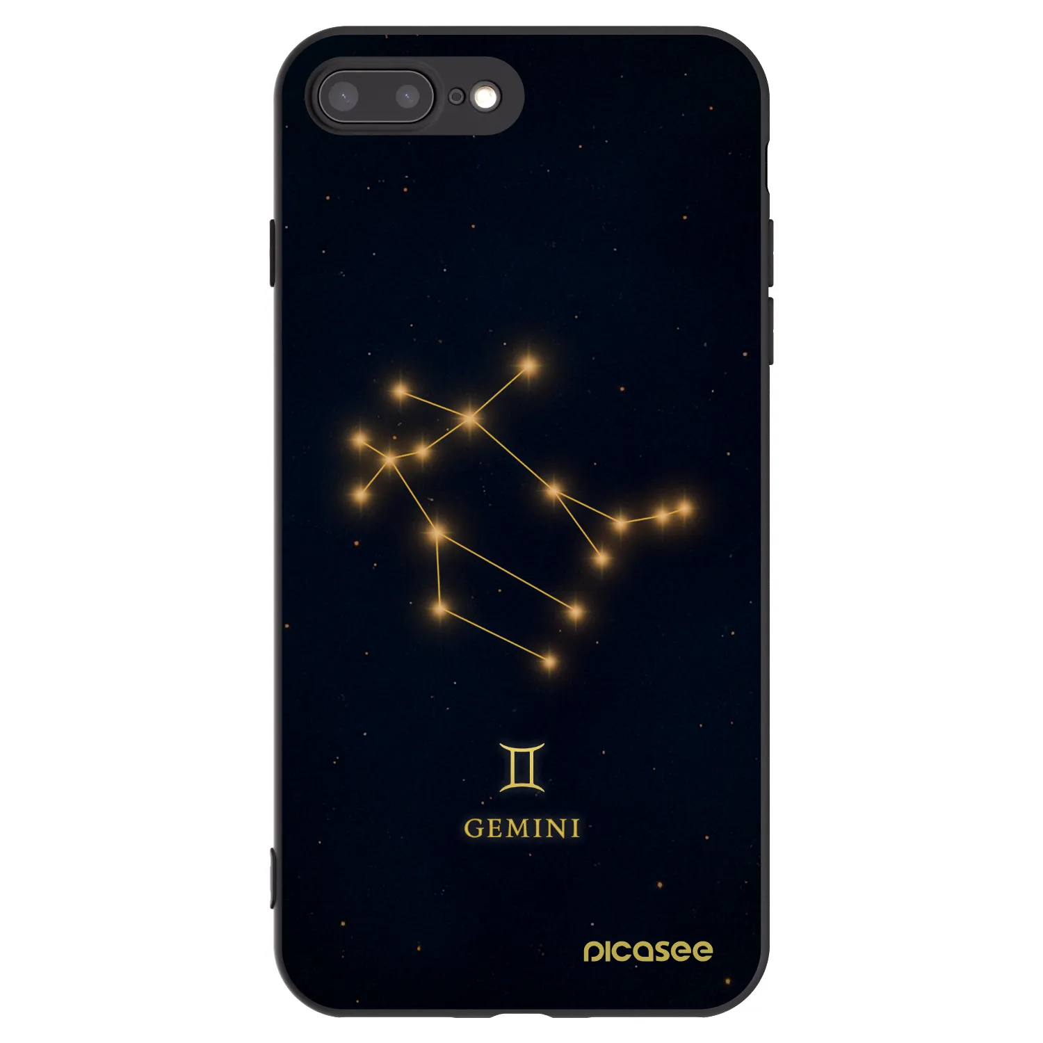 Picasee silikonowe czarne etui na Apple iPhone 7 Plus - GEMINI