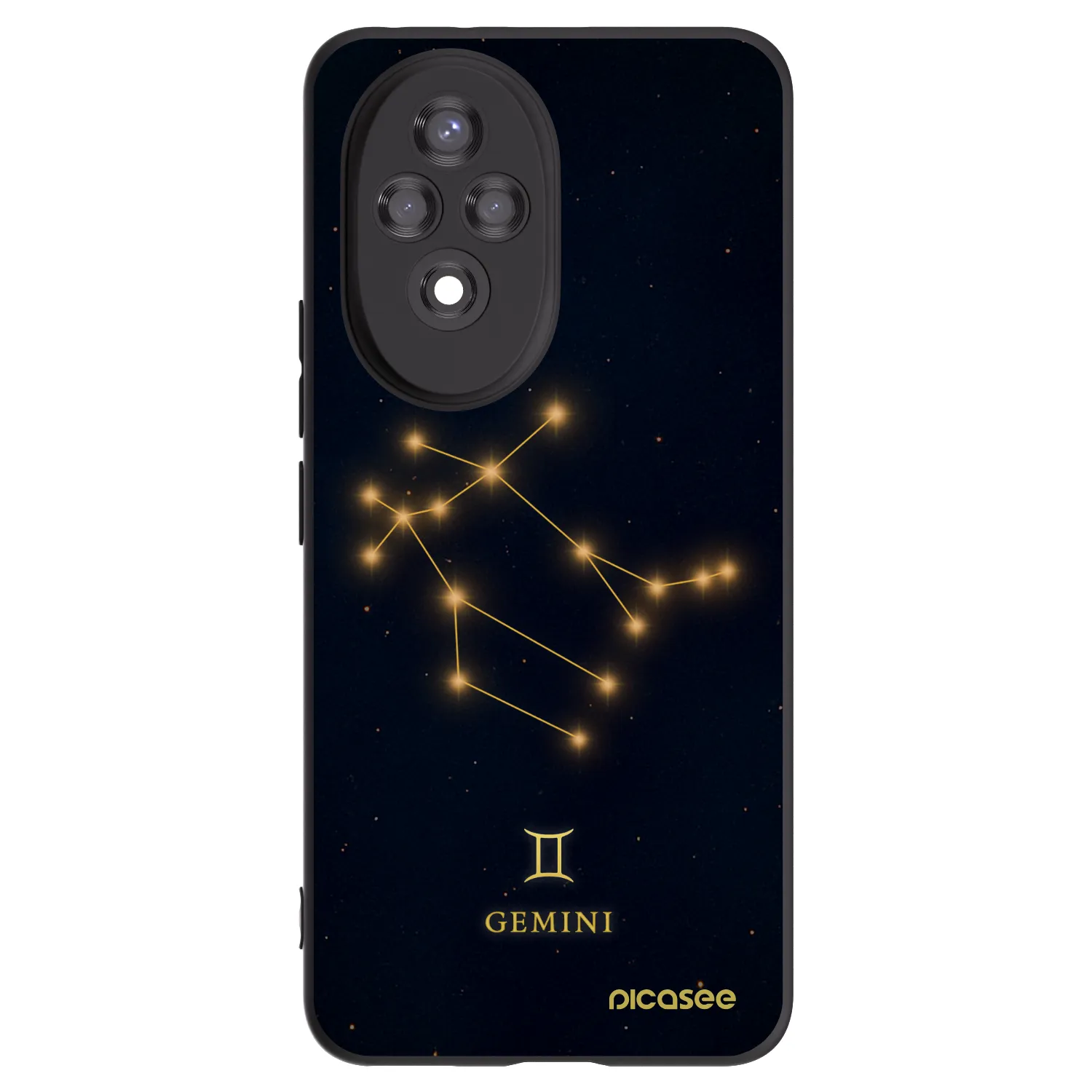 Picasee silikonowe czarne etui na Honor 200 5G - GEMINI