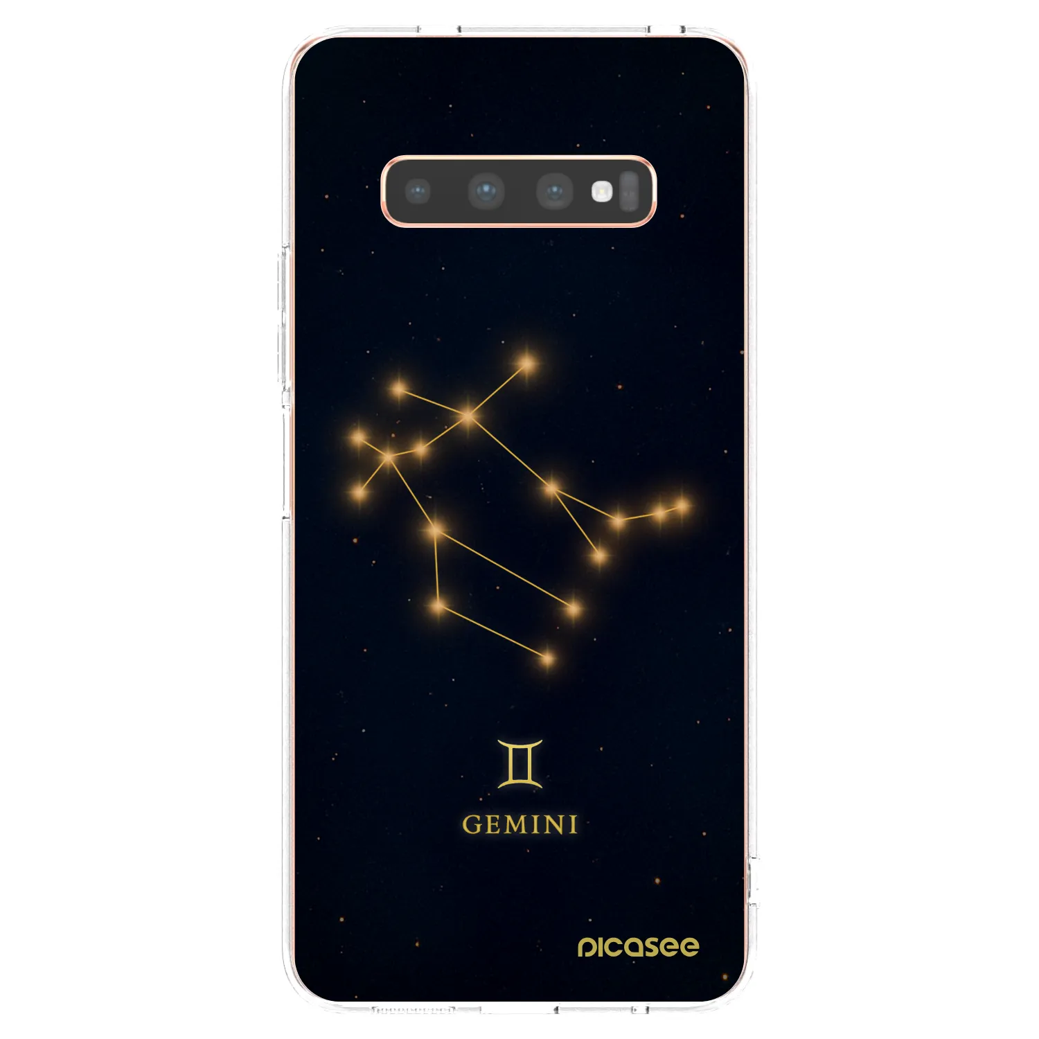 Picasee silikonowe przeźroczyste etui na Samsung Galaxy S10 Plus G975 - GEMINI