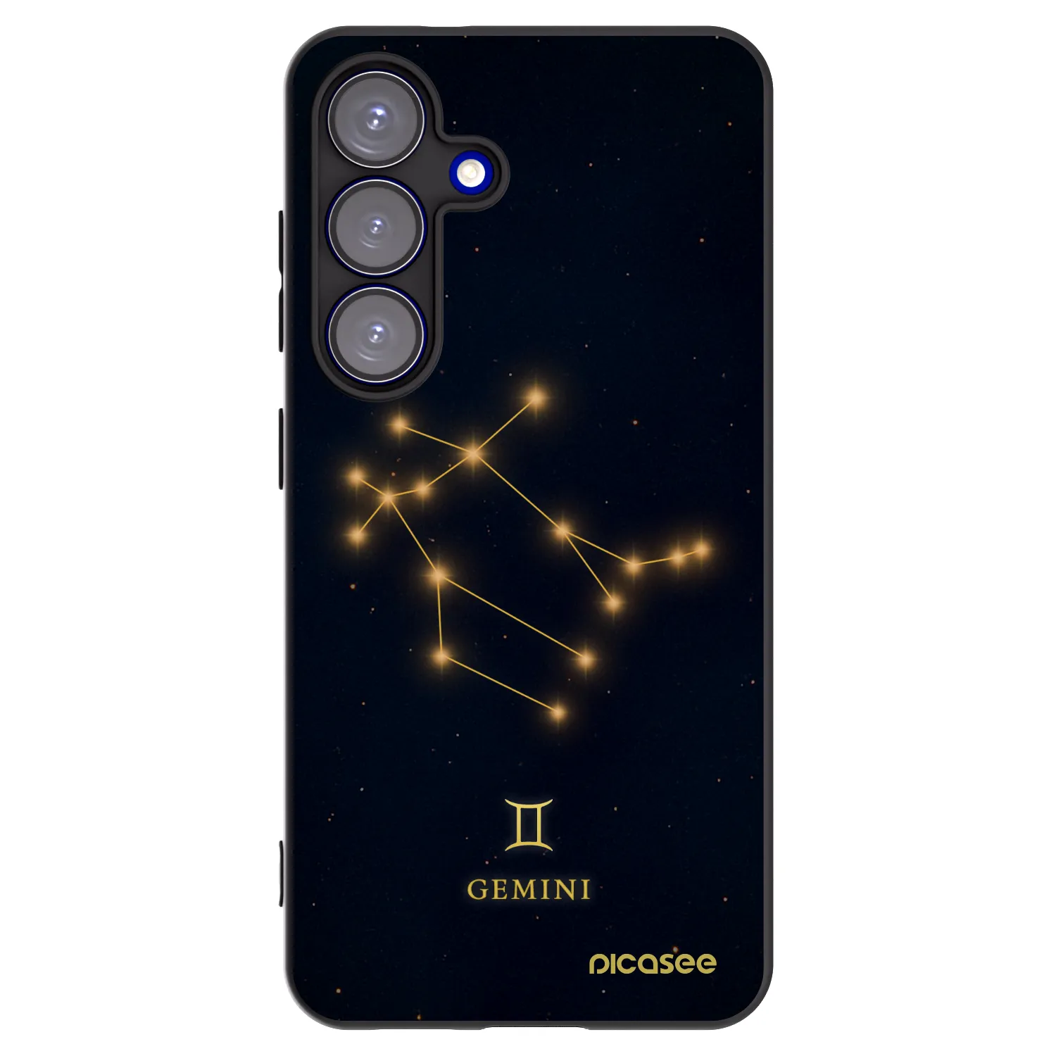 Picasee silikonowe czarne etui na Samsung Galaxy S25 5G - GEMINI