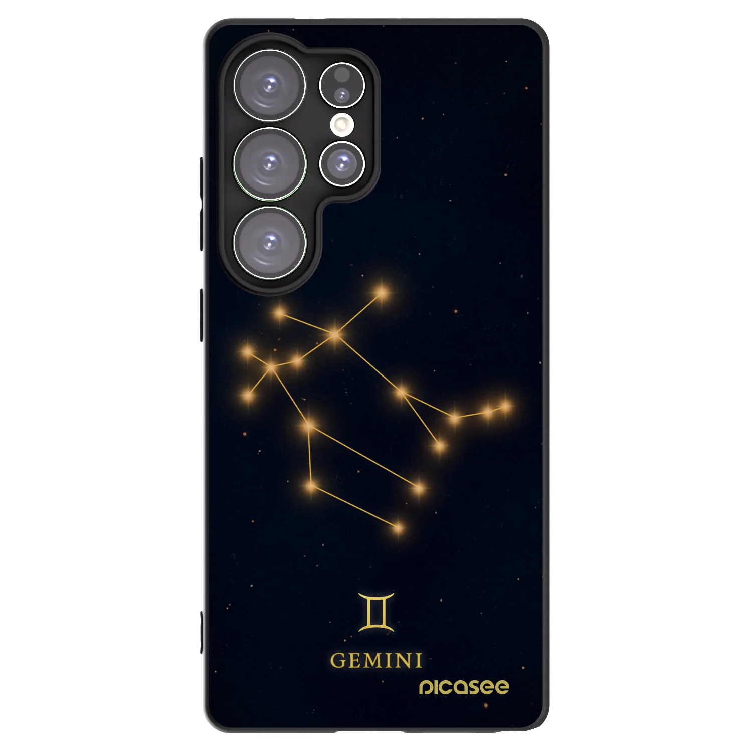 Picasee silikonowe czarne etui na Samsung Galaxy S25 Ultra 5G - GEMINI