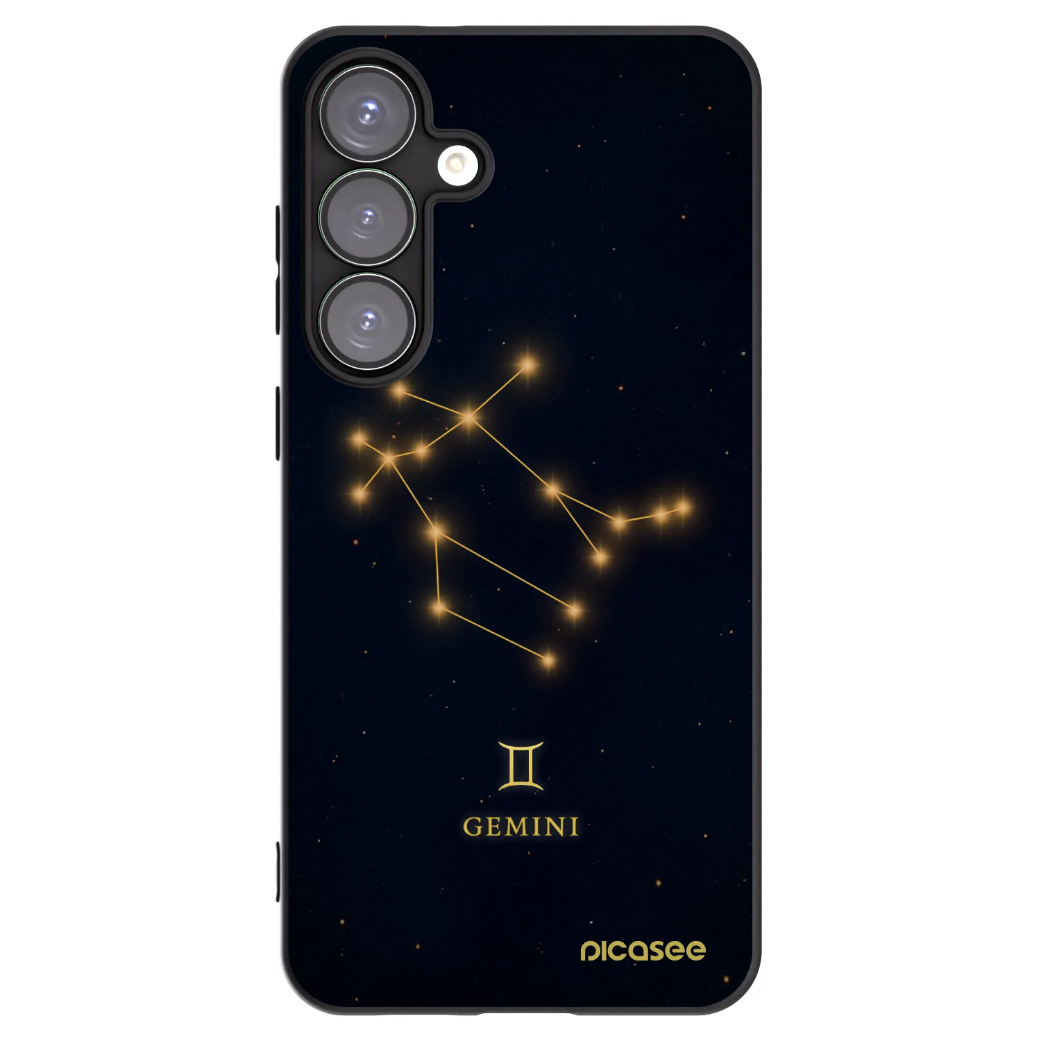 Picasee silikonowe czarne etui na Samsung Galaxy S25+ 5G - GEMINI