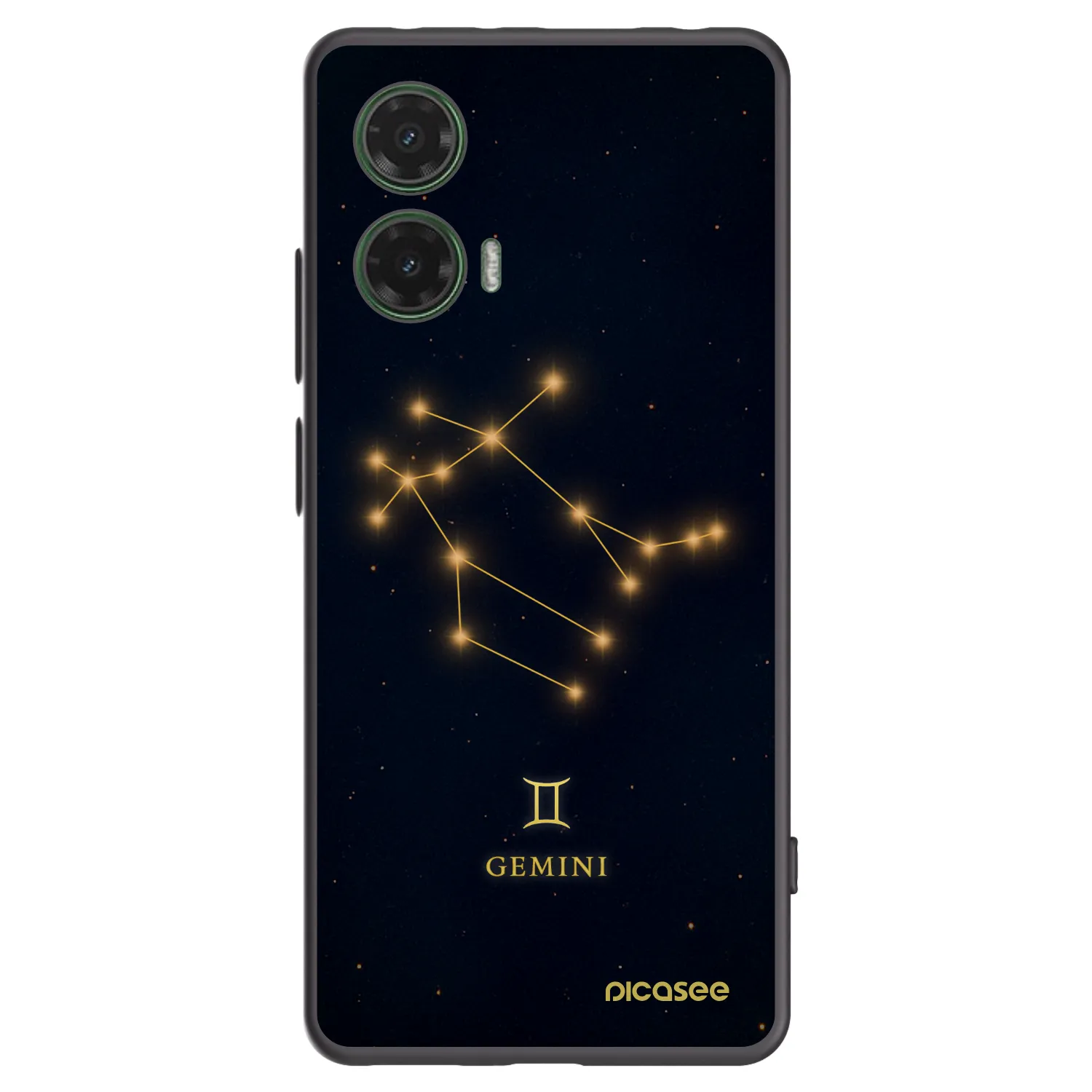 Picasee silikonowe czarne etui na Motorola Moto G35 5G - GEMINI