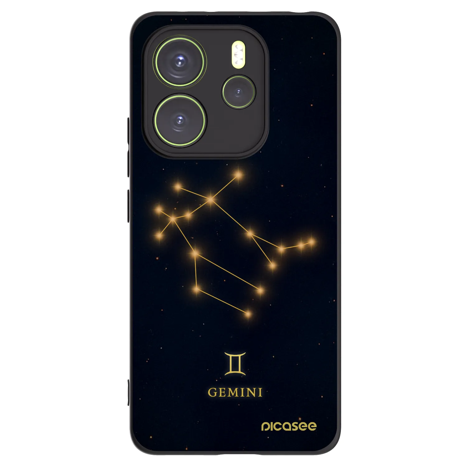 Picasee silikonowe czarne etui na Xiaomi Redmi Note 14 4G - GEMINI