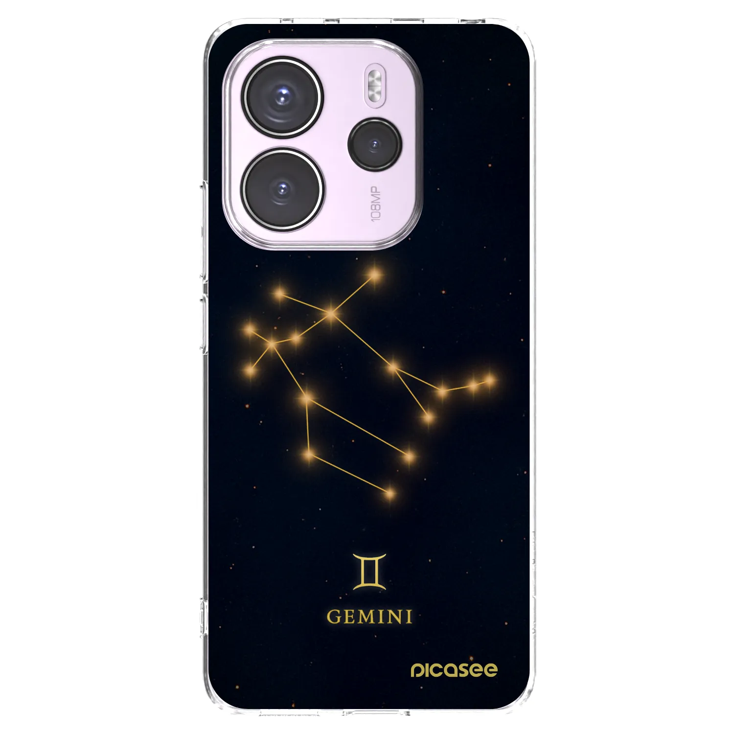 Picasee silikonowe przeźroczyste etui na Xiaomi Redmi Note 14 4G - GEMINI