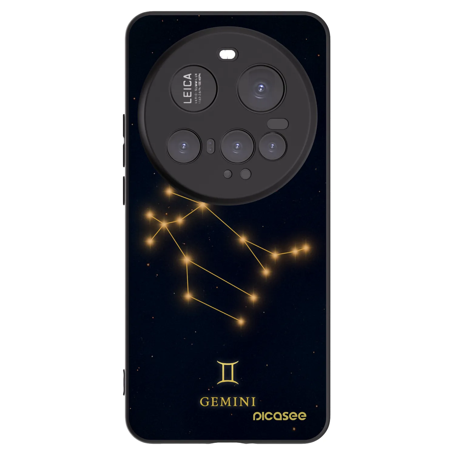 Picasee silikonowe czarne etui na Xiaomi 15 Ultra - GEMINI