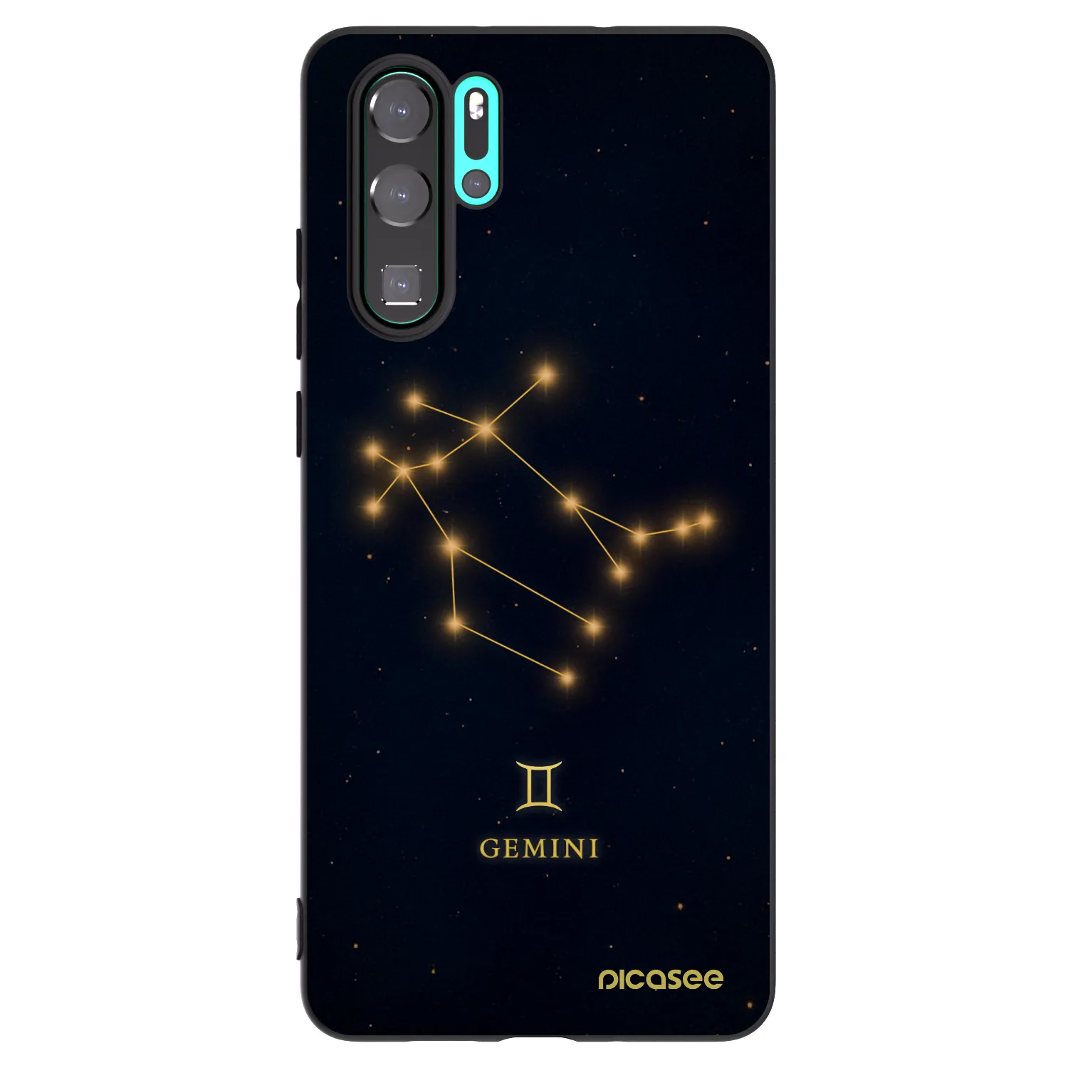 Picasee silikonowe czarne etui na Huawei P30 Pro - GEMINI