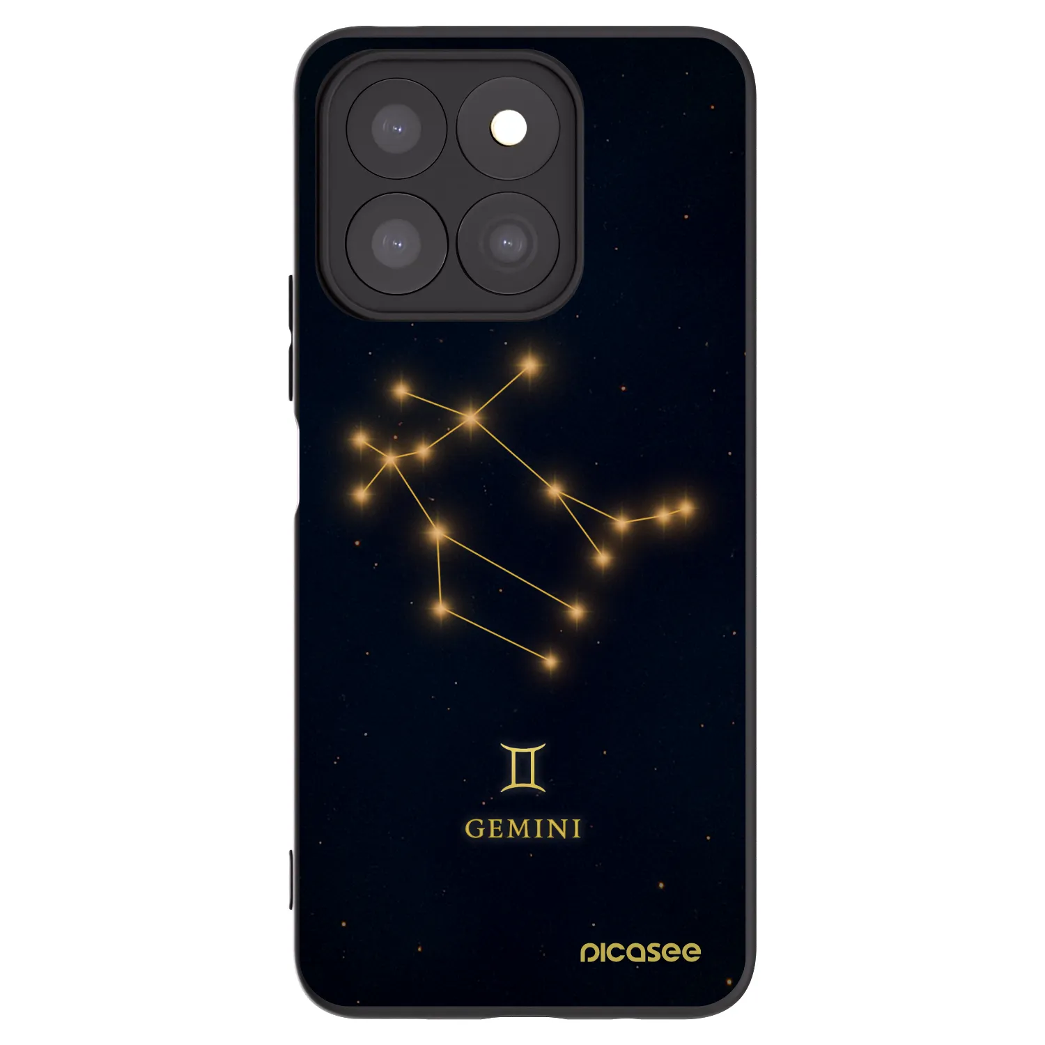 Picasee silikonowe czarne etui na Honor X8c - GEMINI