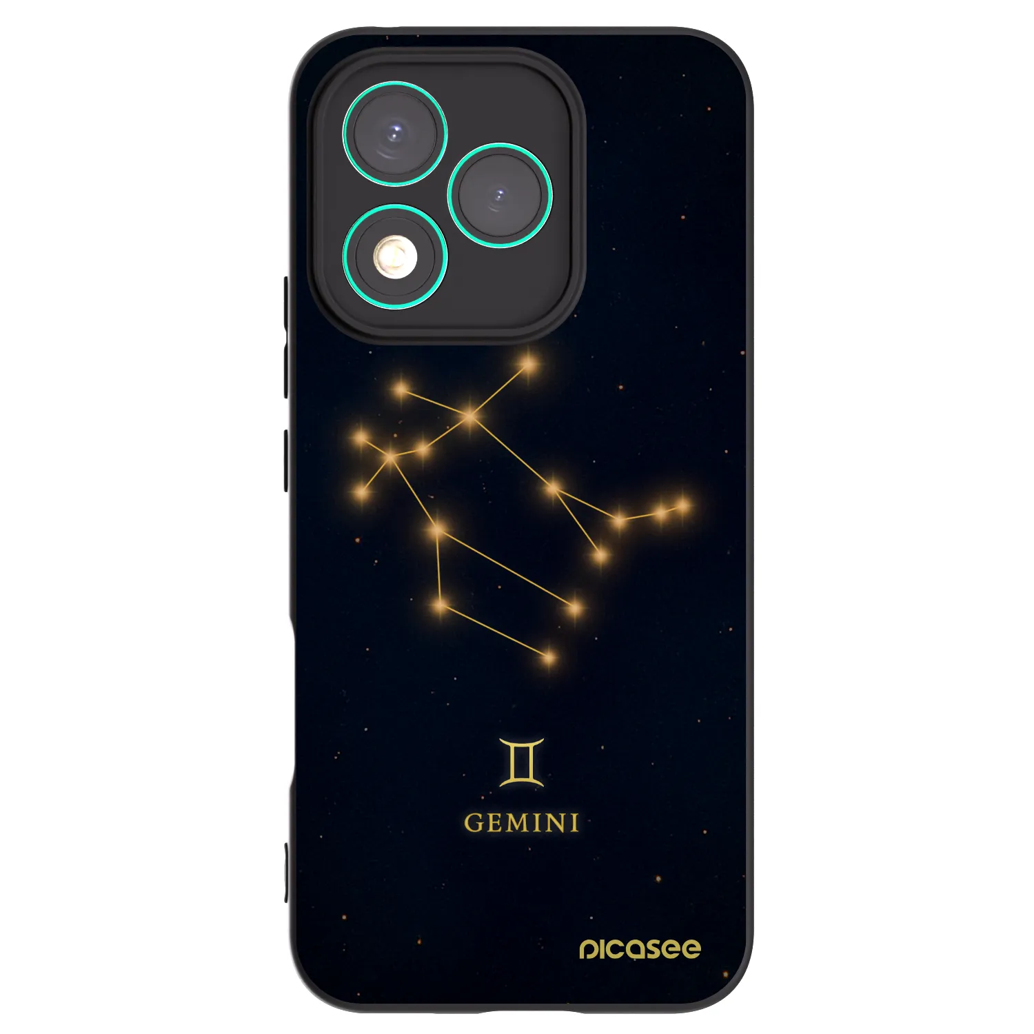 Picasee silikonowe czarne etui na Honor 400 Lite 5G - GEMINI