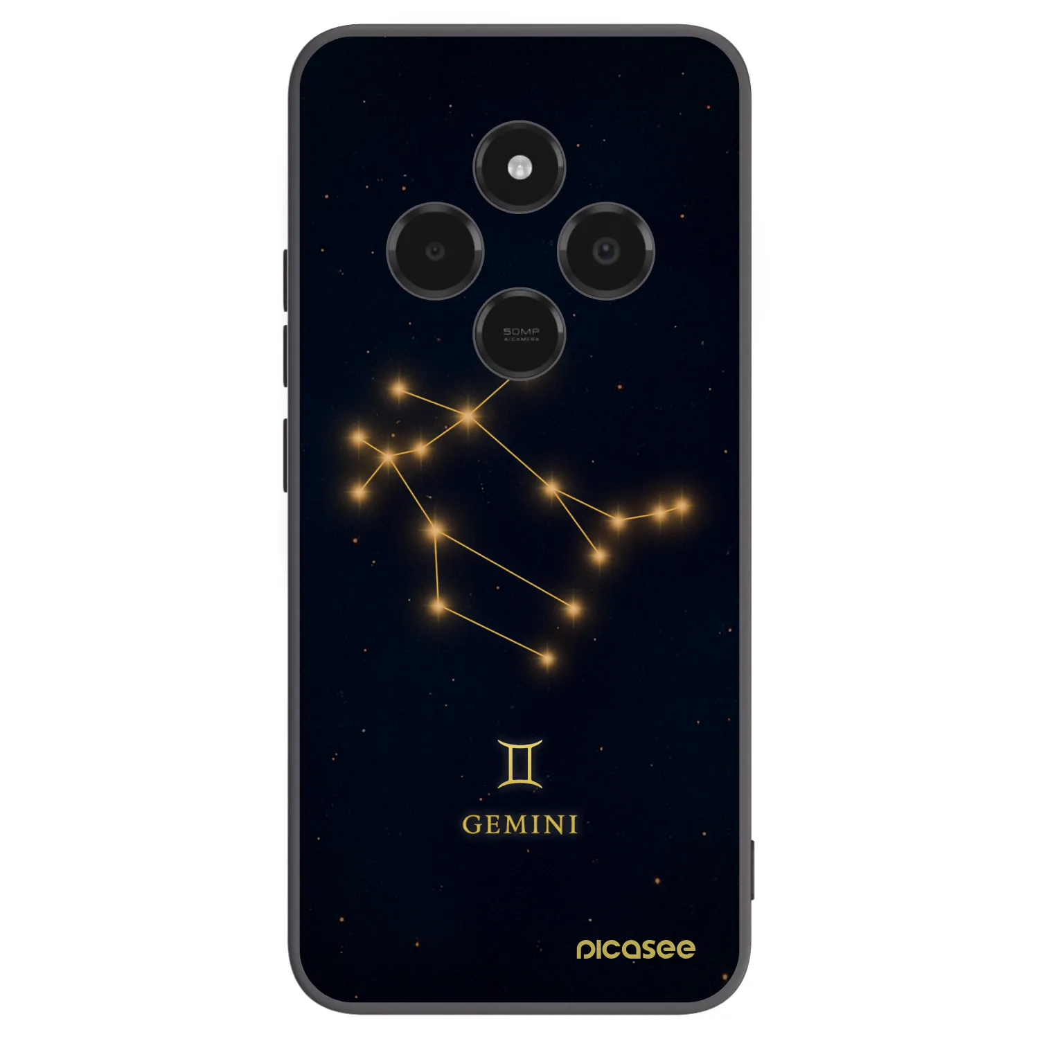 Picasee silikonowe czarne etui na Xiaomi Poco C75 - GEMINI