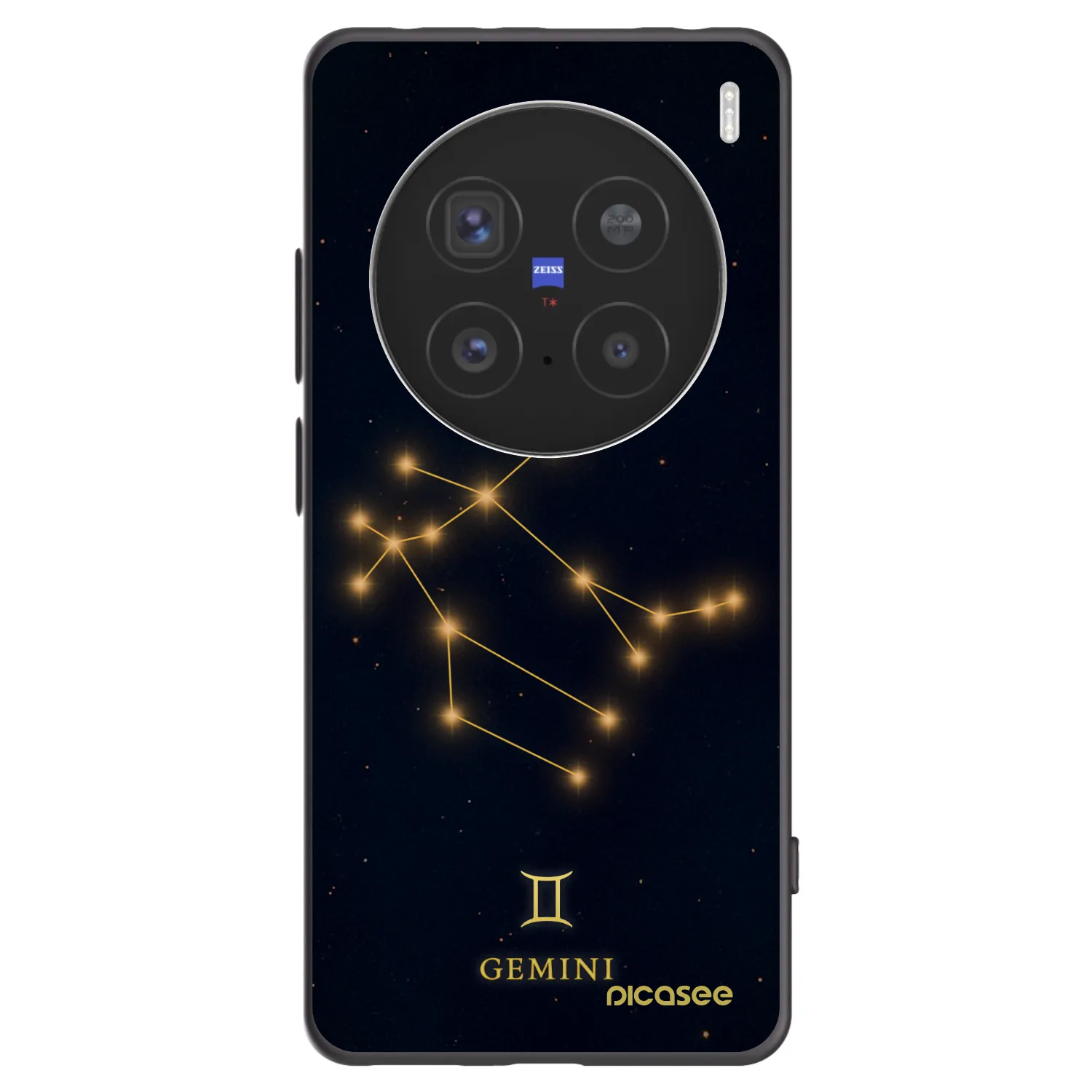 Picasee silikonowe czarne etui na Vivo X200 Pro - GEMINI