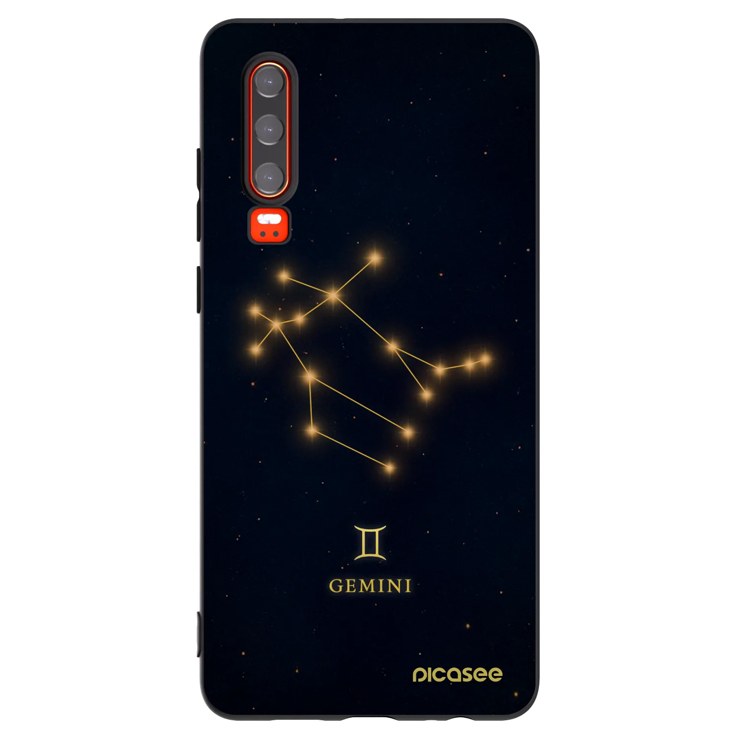 Picasee silikonowe czarne etui na Huawei P30 - GEMINI