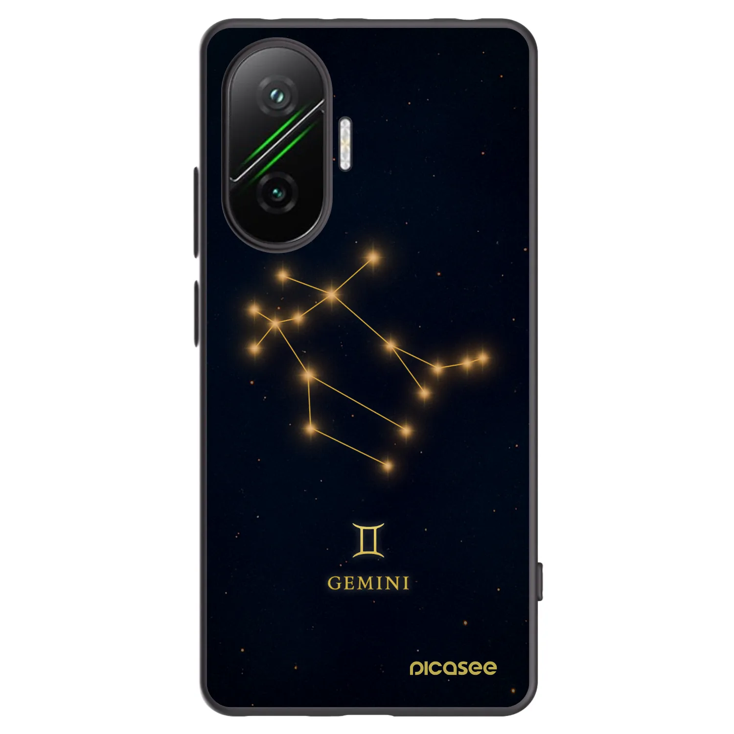 Picasee silikonowe czarne etui na Xiaomi Poco F7 5G - GEMINI