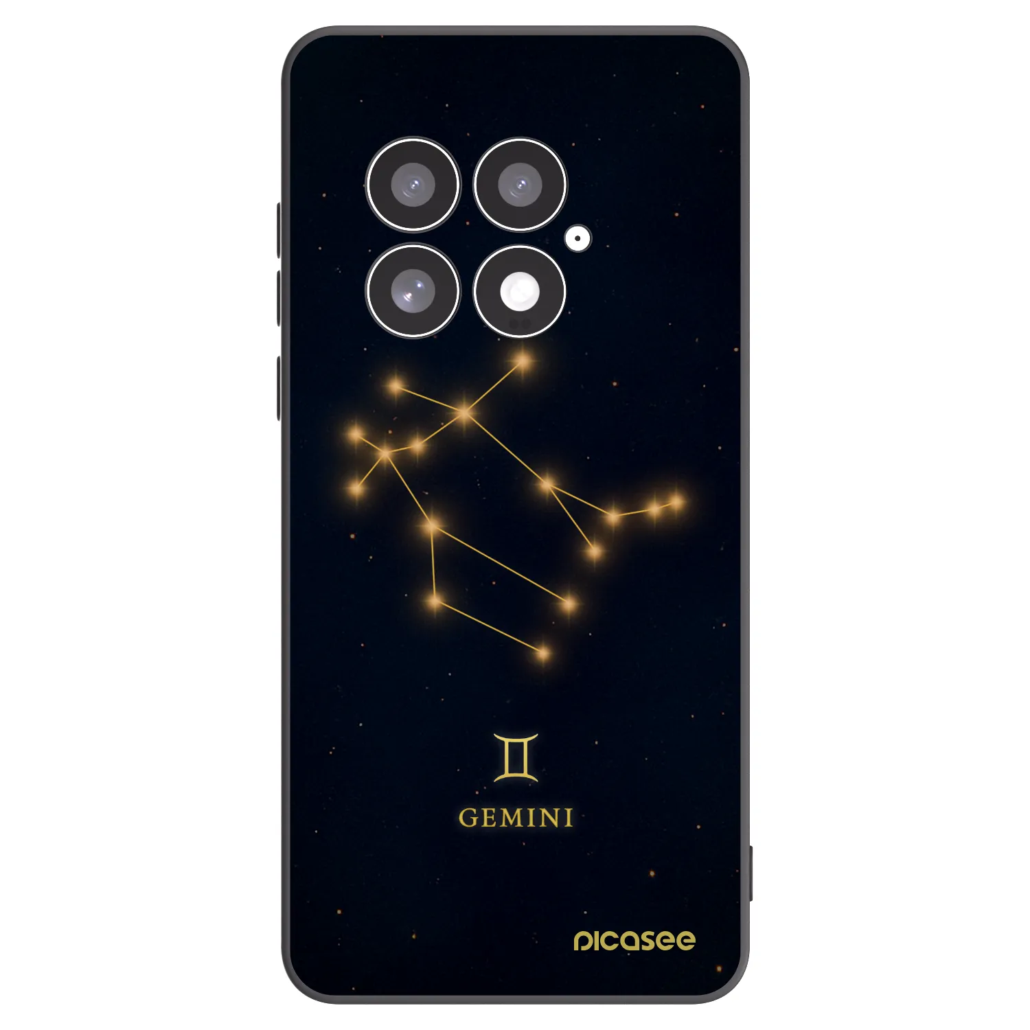 Picasee silikonowe czarne etui na OnePlus 13 5G - GEMINI