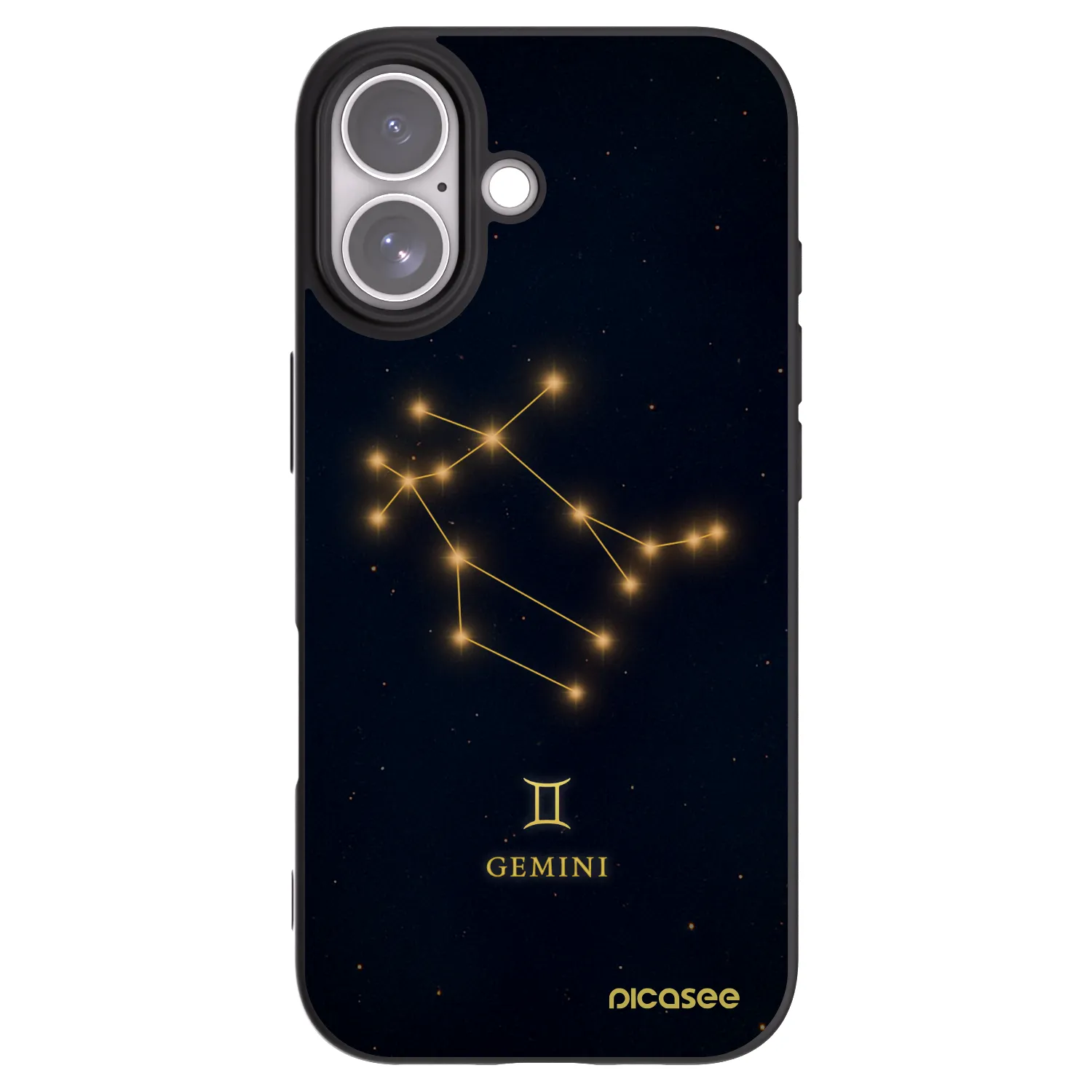 Picasee silikonowe czarne etui na Apple iPhone 17 - GEMINI