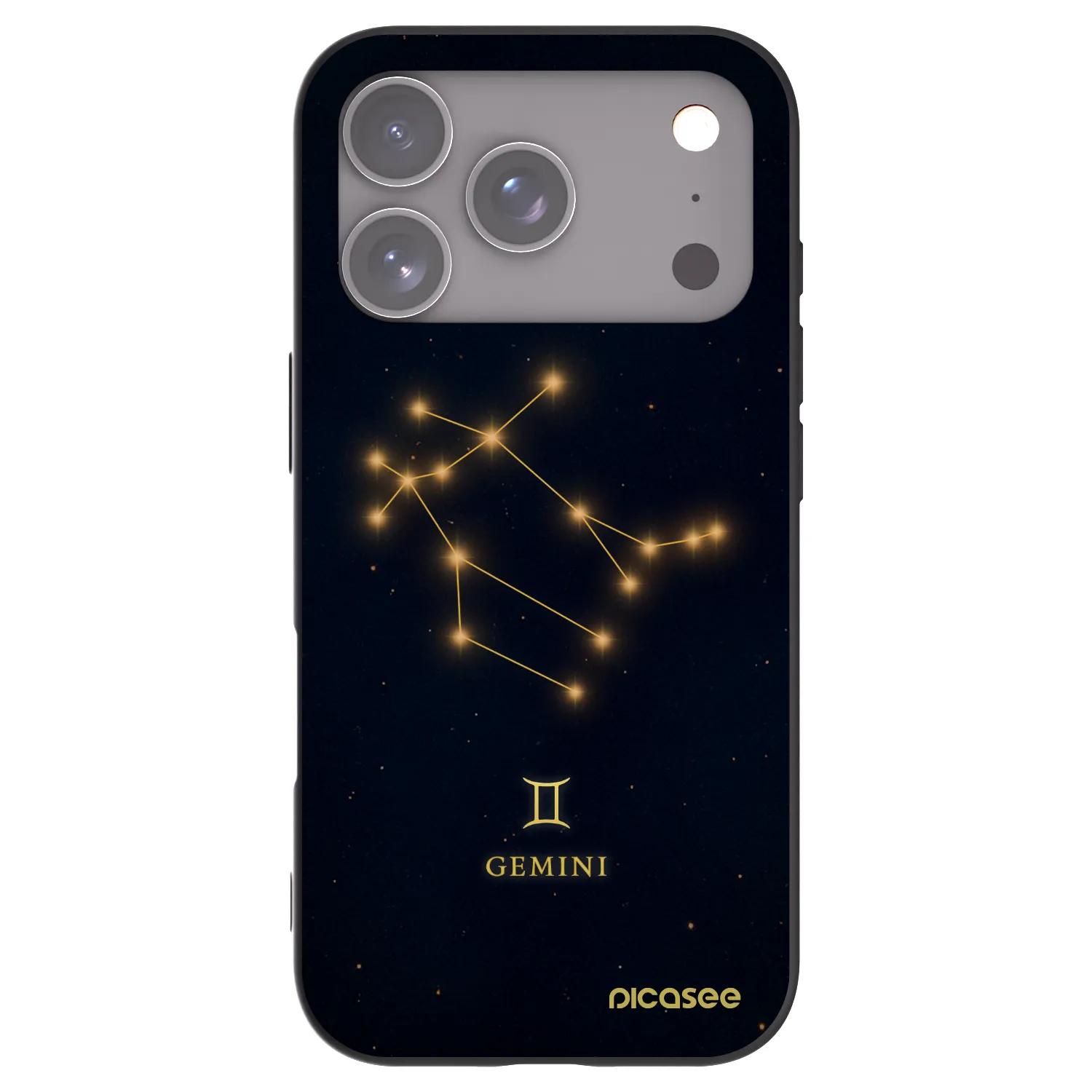 Picasee silikonowe czarne etui na Apple iPhone 17 Pro - GEMINI