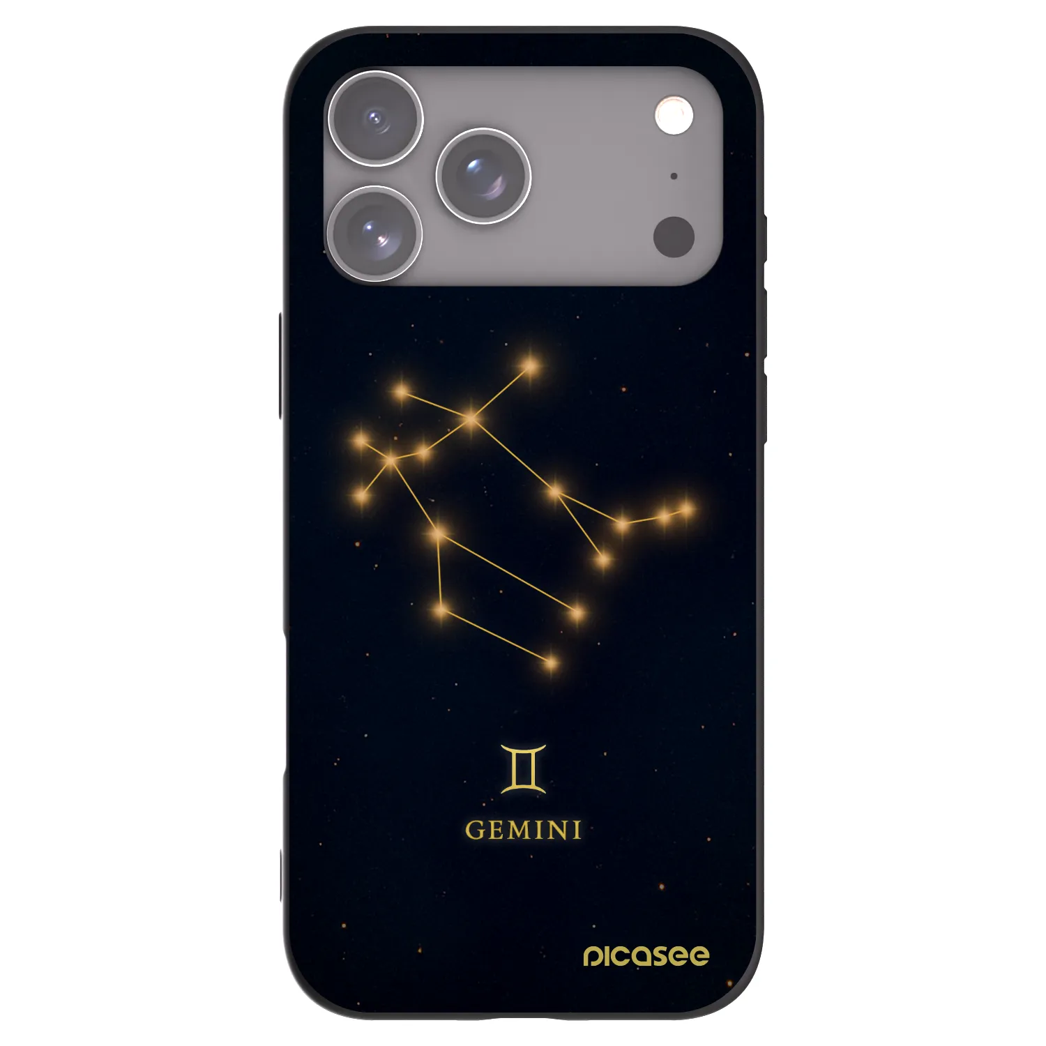 Picasee silikonowe czarne etui na Apple iPhone 17 Pro Max - GEMINI