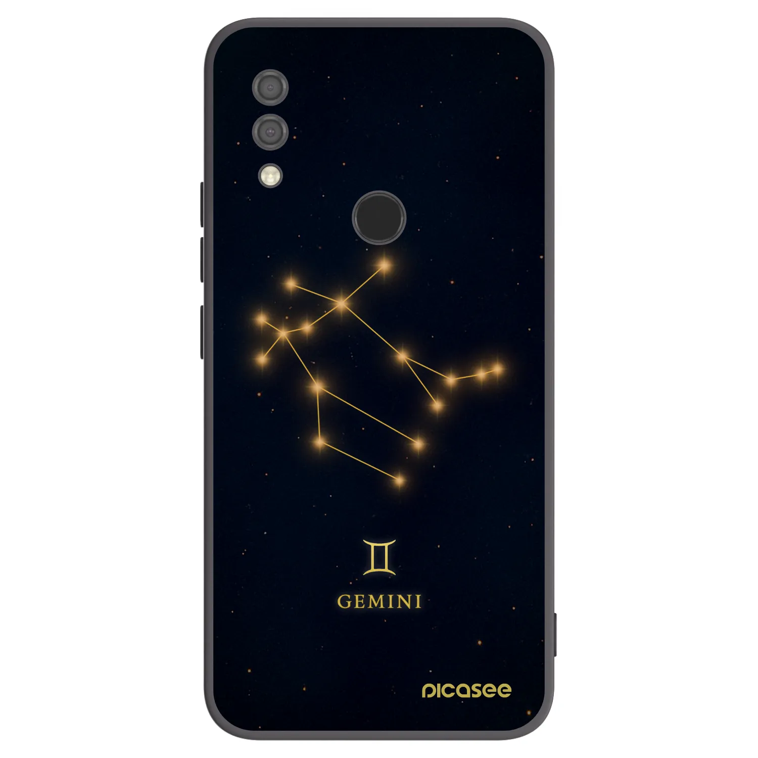 Picasee silikonowe czarne etui na Xiaomi Redmi 7 - GEMINI