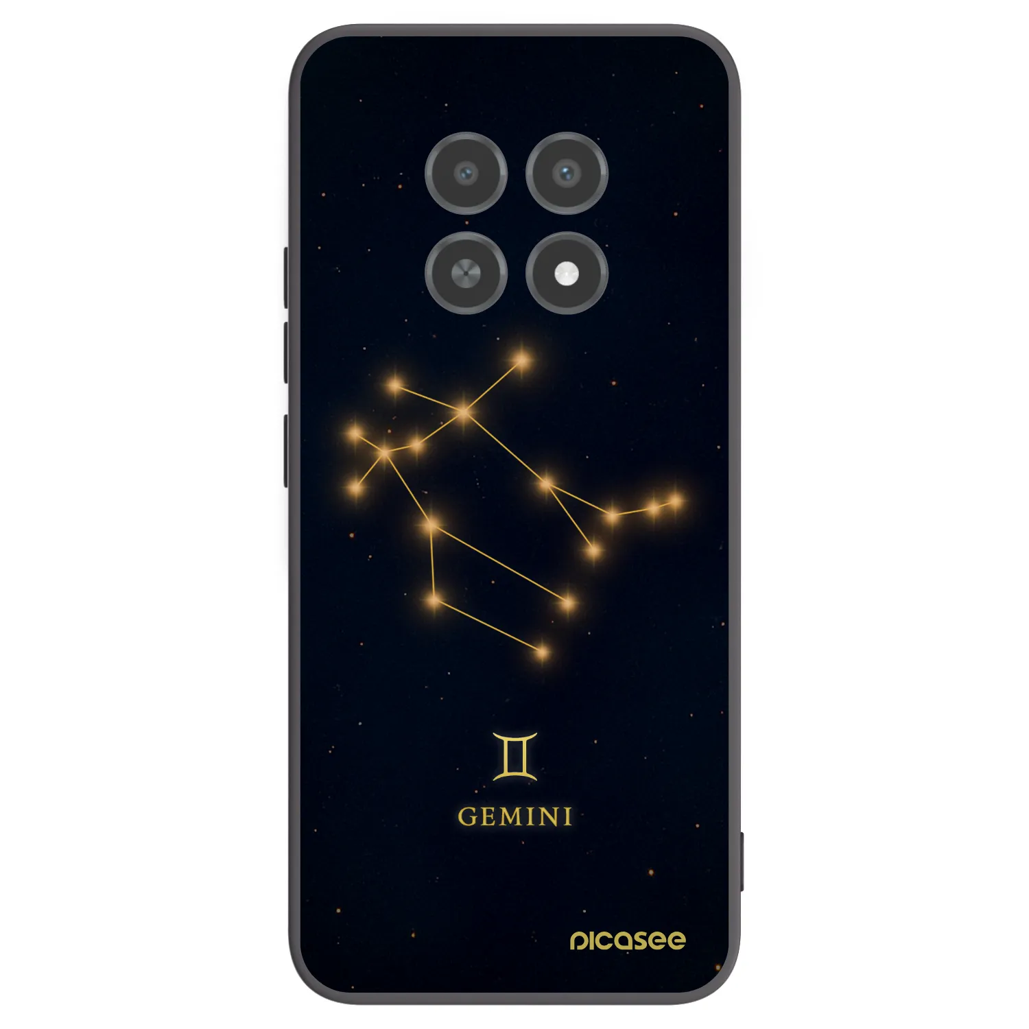 Picasee silikonowe czarne etui na Realme 12X - GEMINI