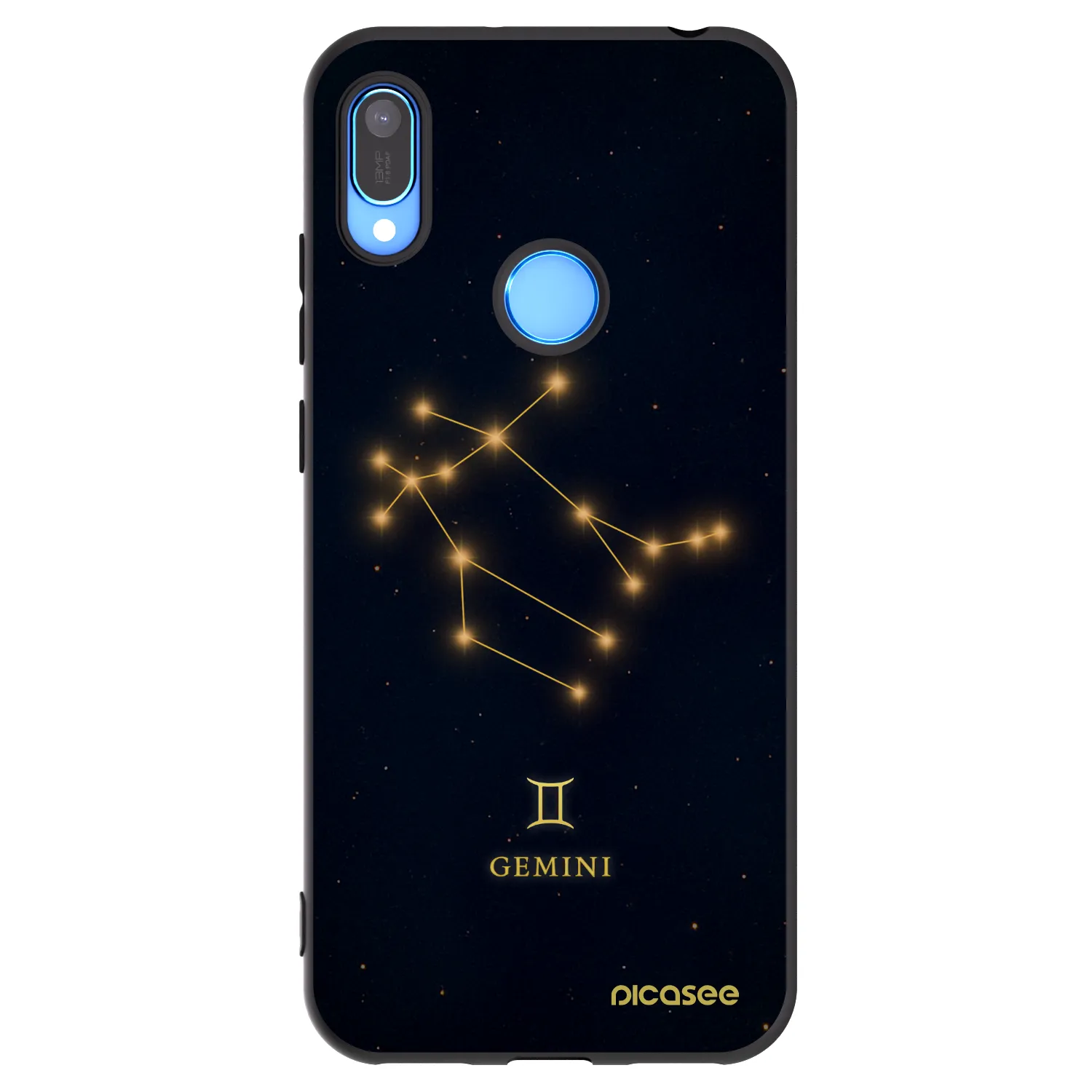 Picasee silikonowe czarne etui na Huawei Y6 2019 - GEMINI