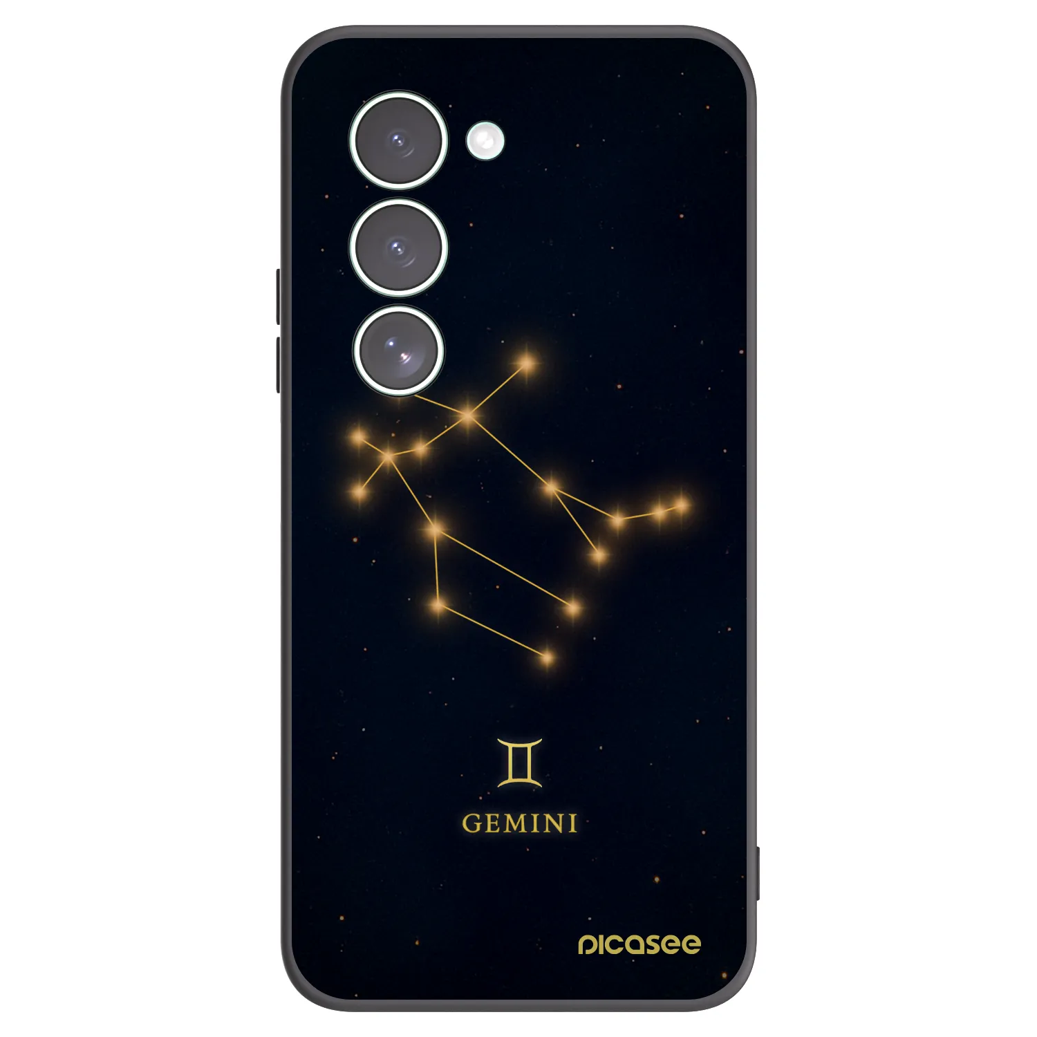 Picasee silikonowe czarne etui na Xiaomi Redmi 15 5G - GEMINI