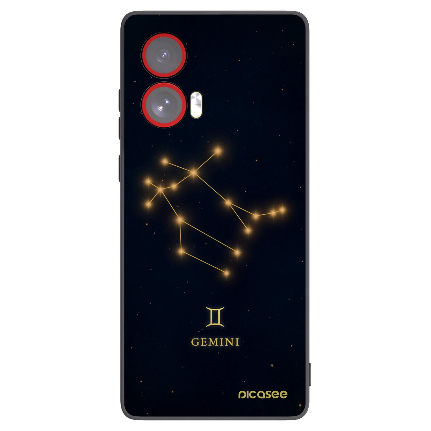Picasee silikonowe czarne etui na Motorola Edge 50 Fusion - GEMINI