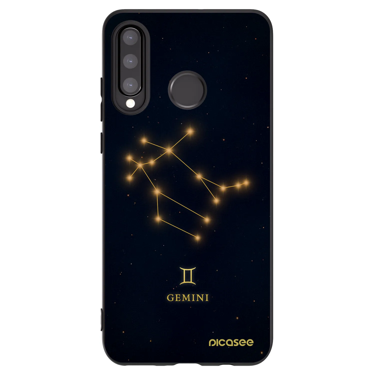 Picasee silikonowe czarne etui na Huawei P30 Lite - GEMINI