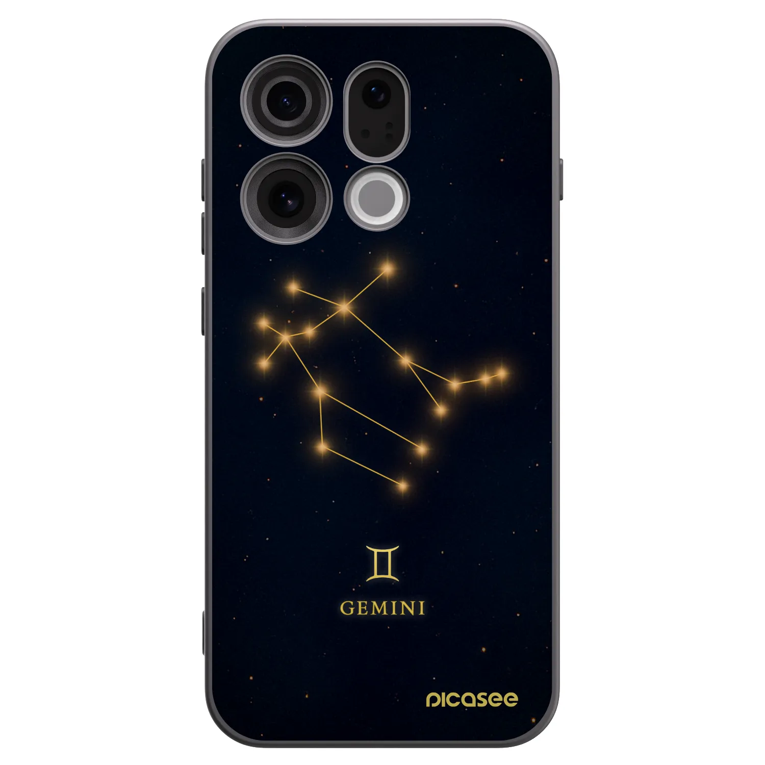 Picasee silikonowe czarne etui na OPPO Find X9 - GEMINI