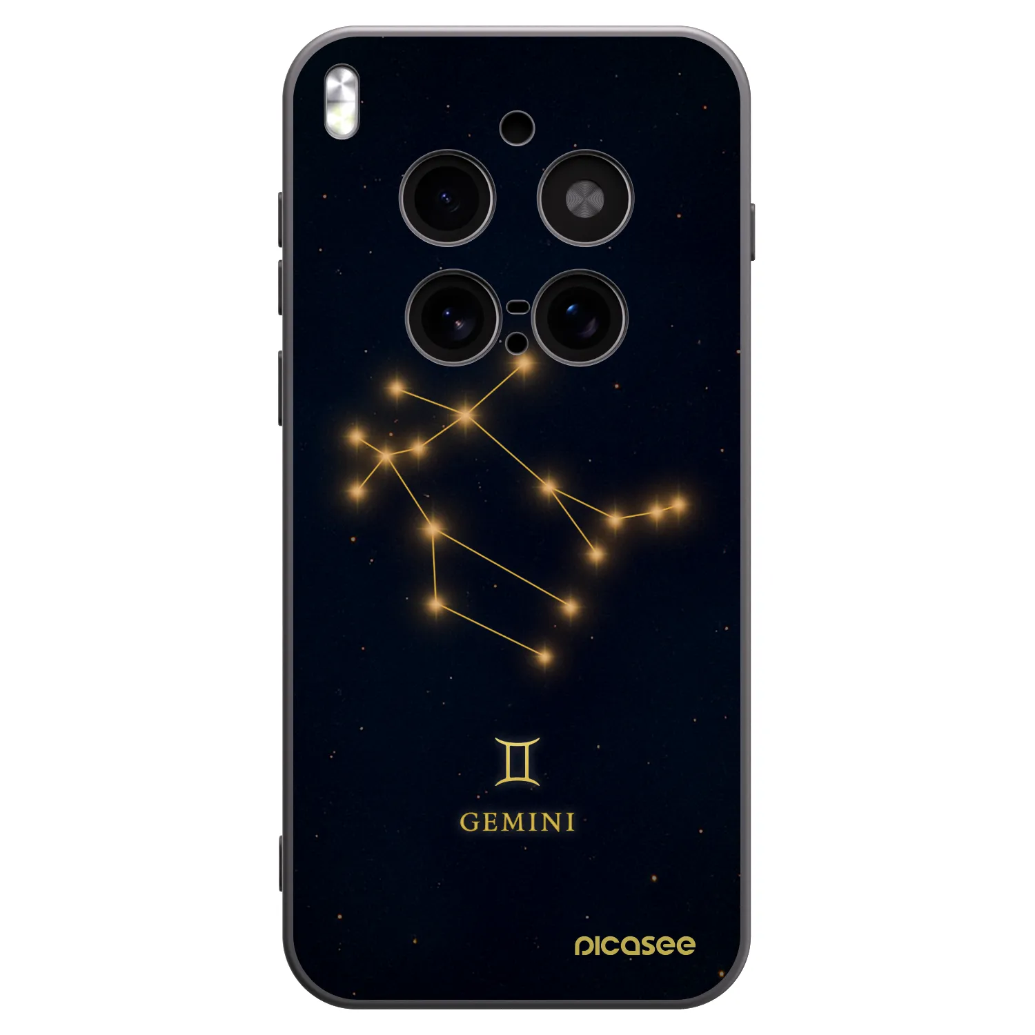 Picasee silikonowe czarne etui na Vivo X300 Pro - GEMINI
