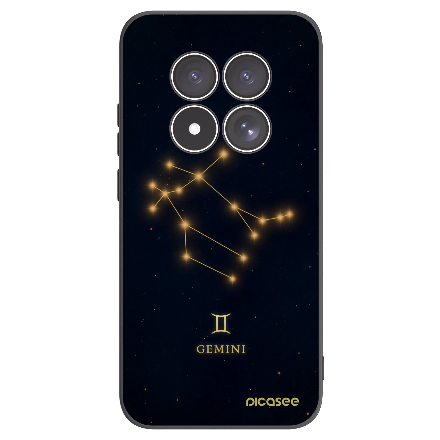 Picasee silikonowe czarne etui na Xiaomi Redmi Note 15 Pro 5G - GEMINI