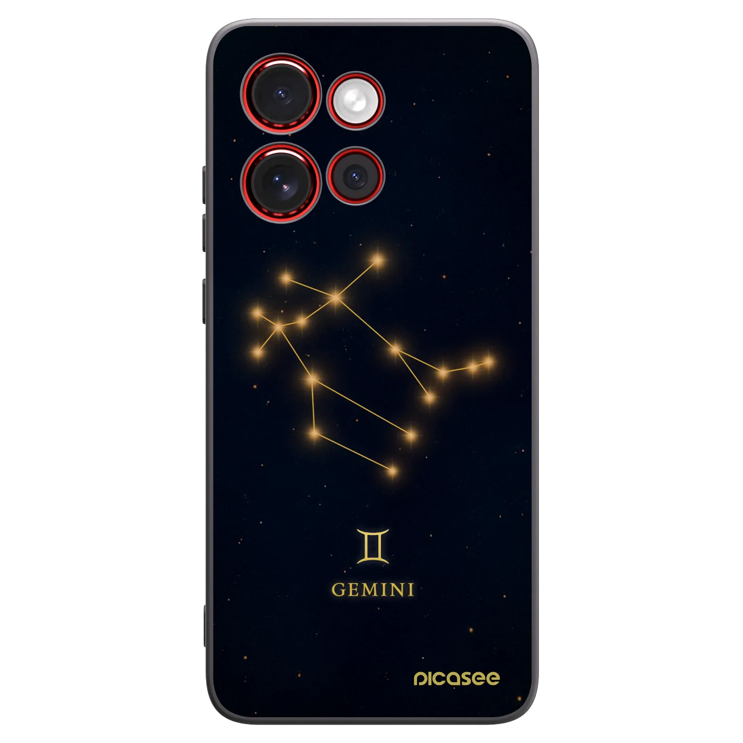 Picasee silikonowe czarne etui na Motorola Edge 60 Neo 5G - GEMINI
