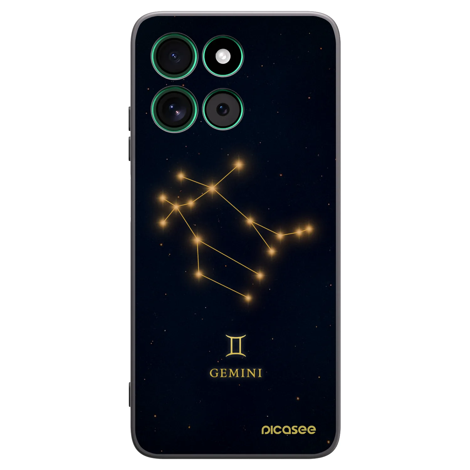 Picasee silikonowe czarne etui na Motorola Moto G57 Power - GEMINI