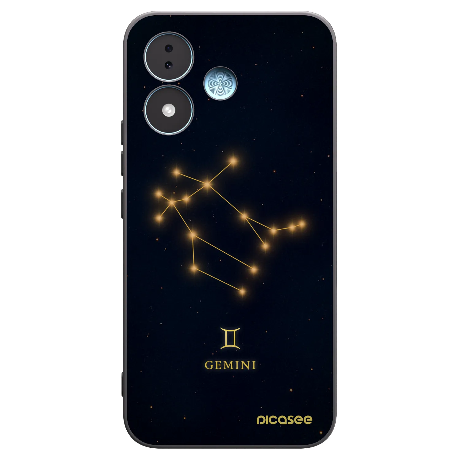 Picasee silikonowe czarne etui na Xiaomi Redmi Note 17 5G - GEMINI