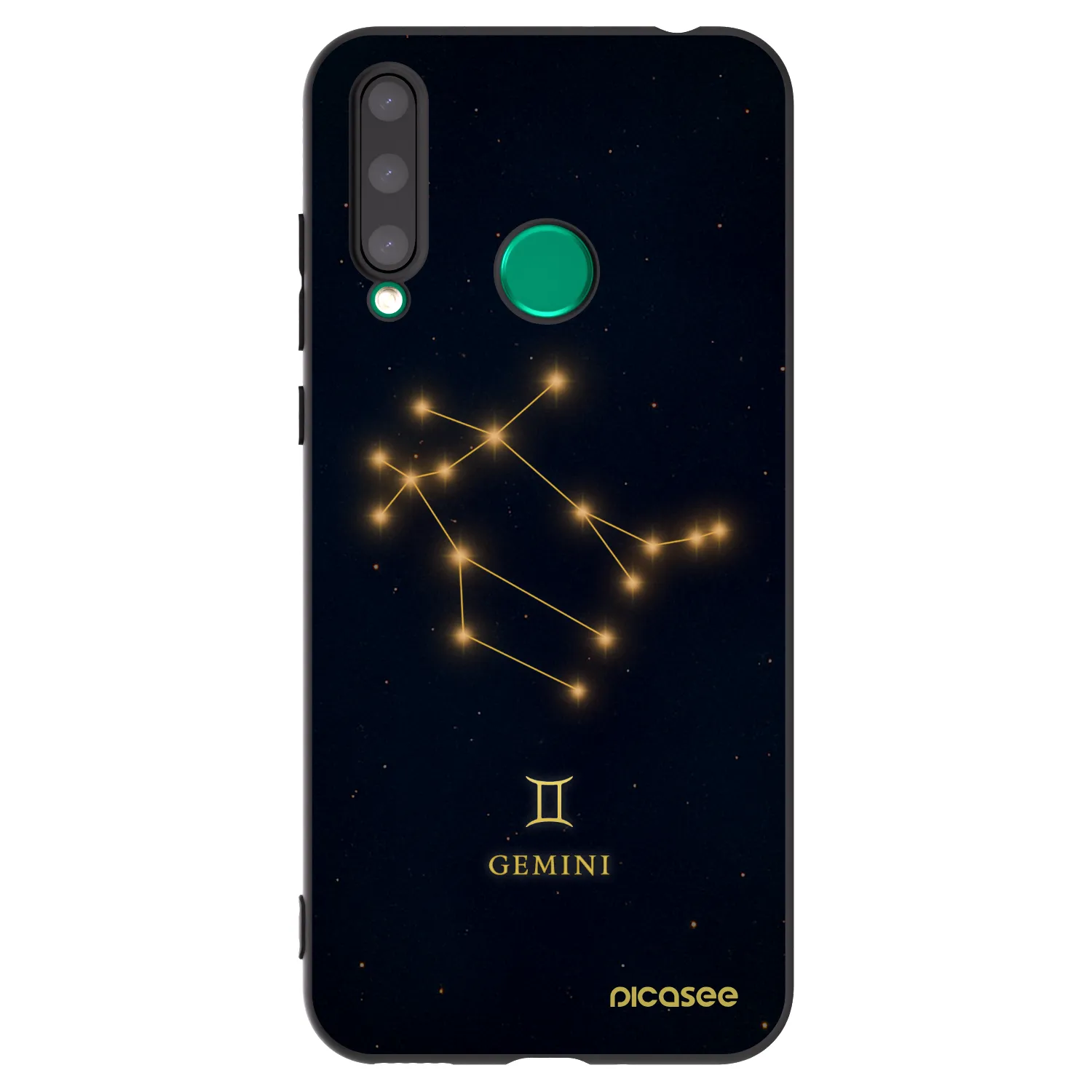 Picasee silikonowe czarne etui na Honor 20 Lite - GEMINI