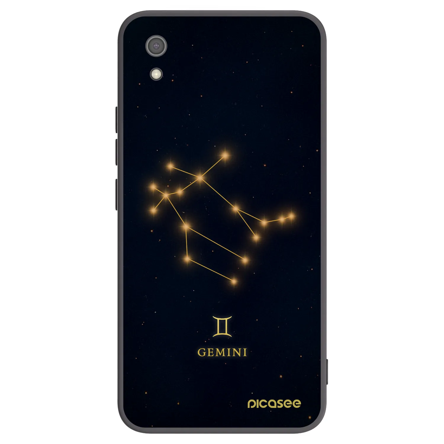 Picasee silikonowe czarne etui na Xiaomi Redmi 7A - GEMINI