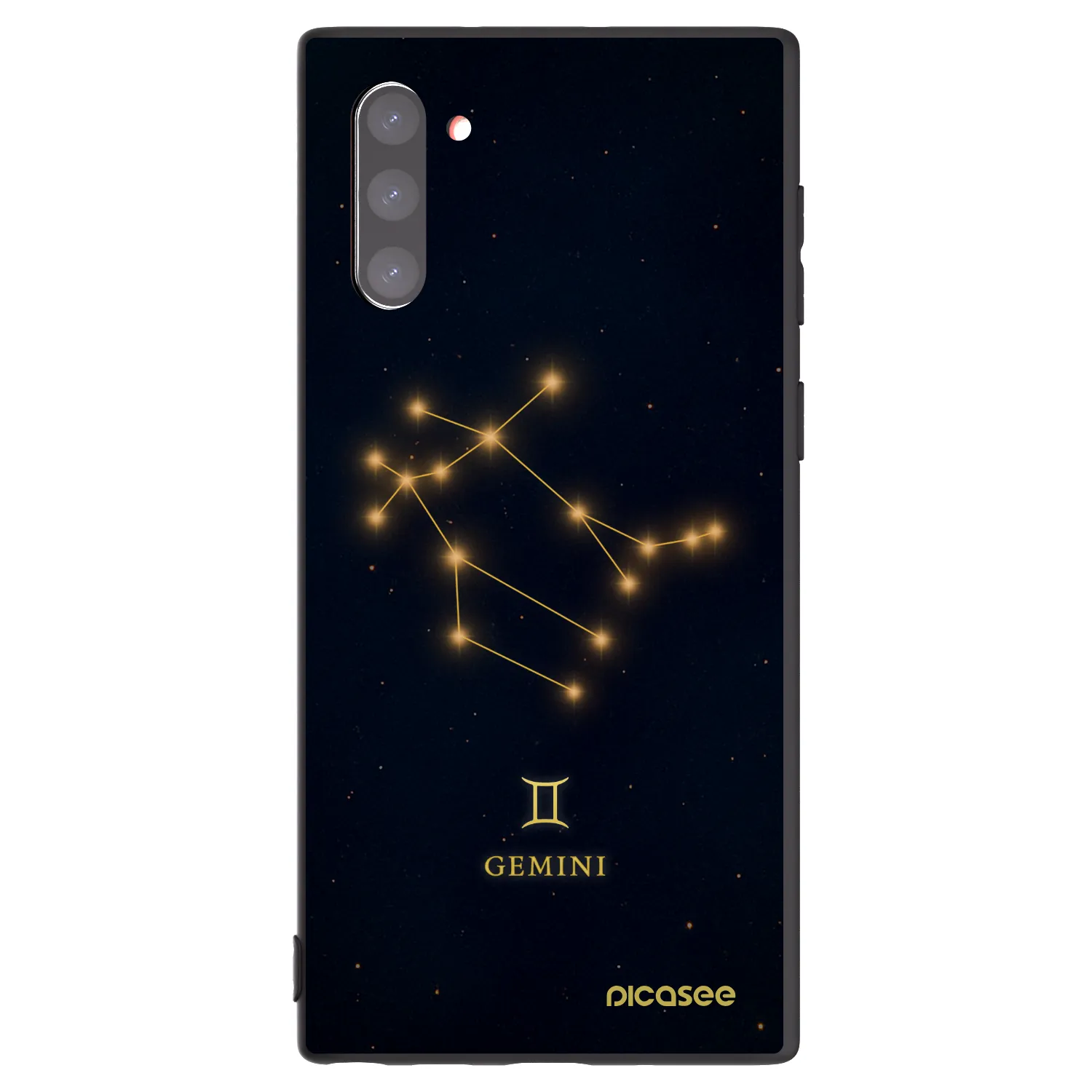 Picasee silikonowe czarne etui na Samsung Galaxy Note 10 N970F - GEMINI