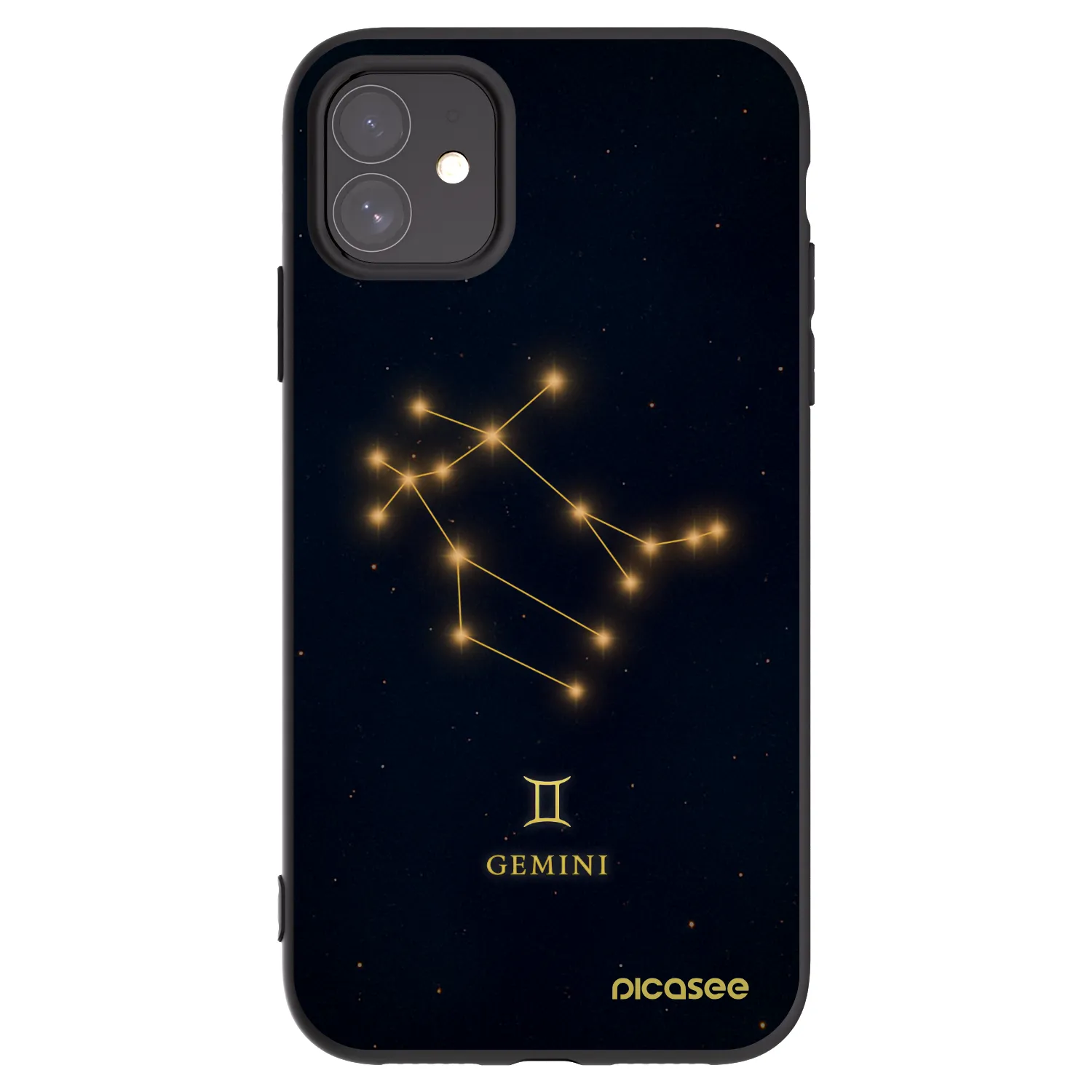 Picasee silikonowe czarne etui na Apple iPhone 11 - GEMINI