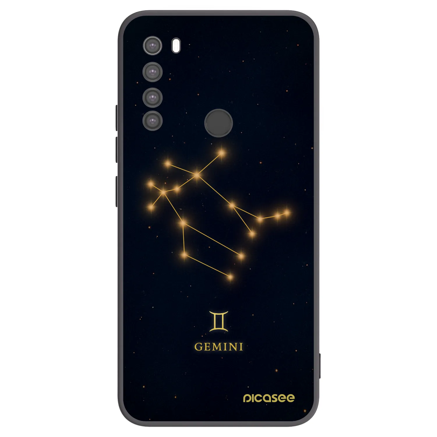 Picasee silikonowe czarne etui na Xiaomi Redmi Note 8 - GEMINI