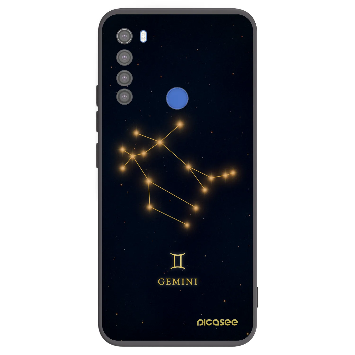 Picasee silikonowe czarne etui na Xiaomi Redmi Note 8T - GEMINI