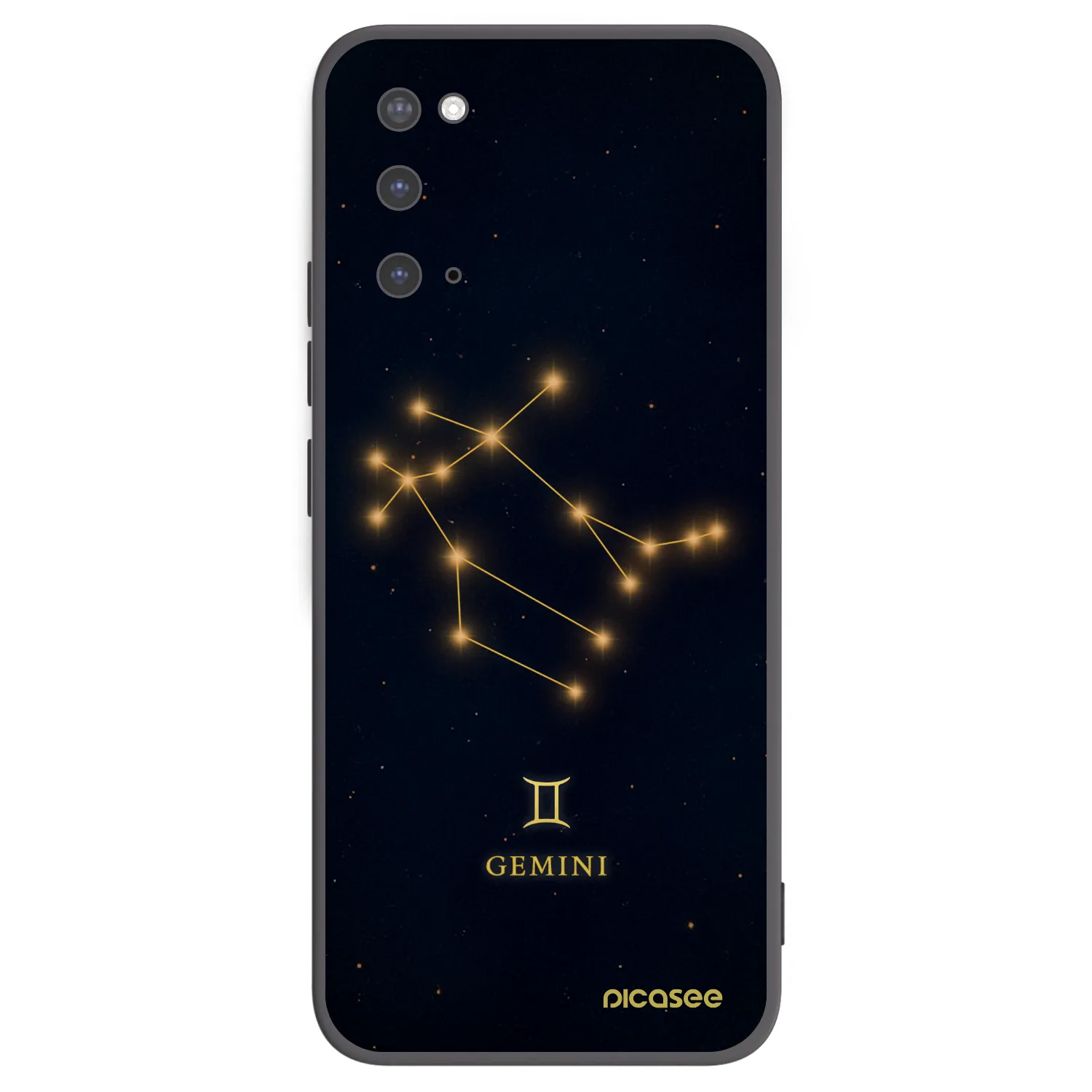 Picasee silikonowe czarne etui na Samsung Galaxy S20 G980F - GEMINI