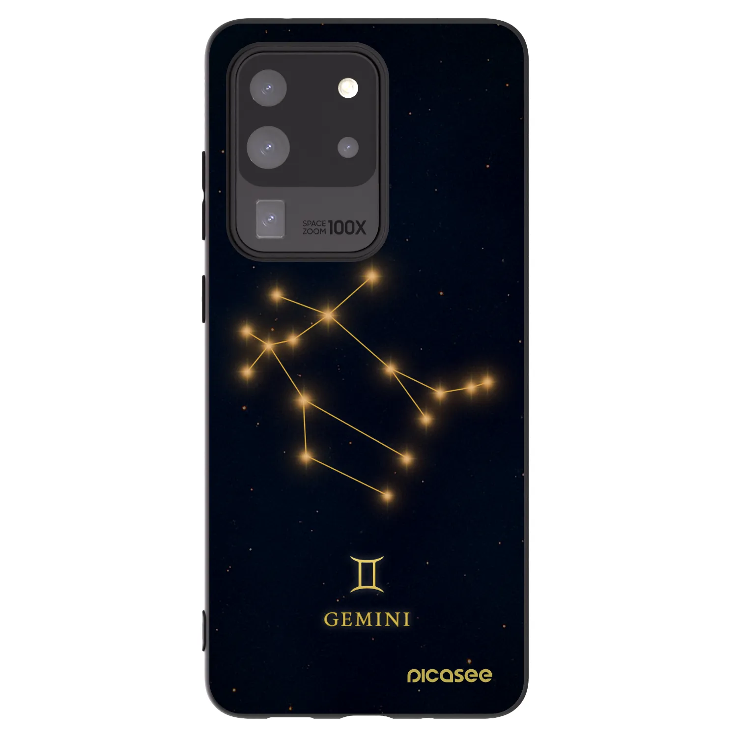 Picasee silikonowe czarne etui na Samsung Galaxy S20 Ultra 5G G988F - GEMINI
