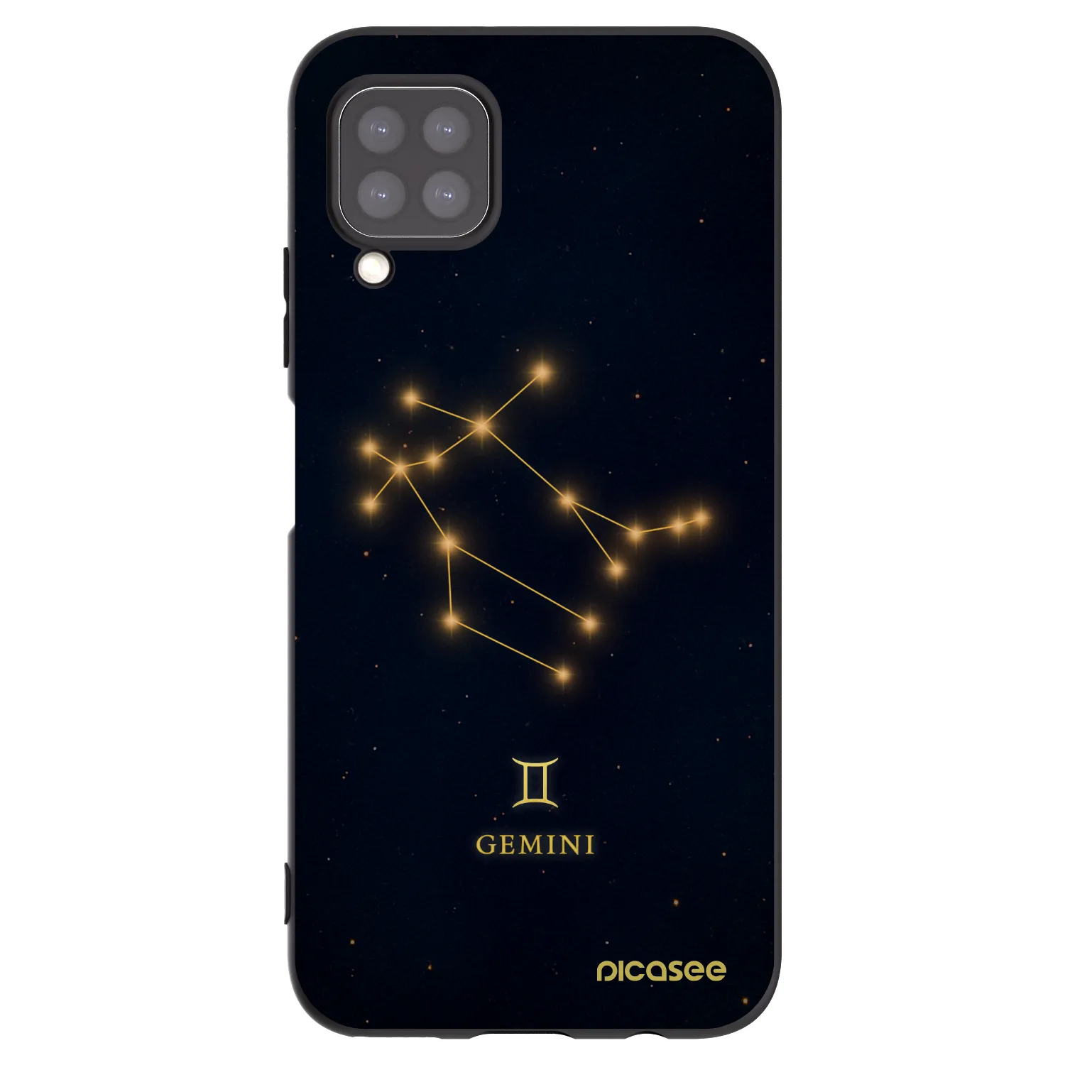 Picasee silikonowe czarne etui na Huawei P40 Lite - GEMINI