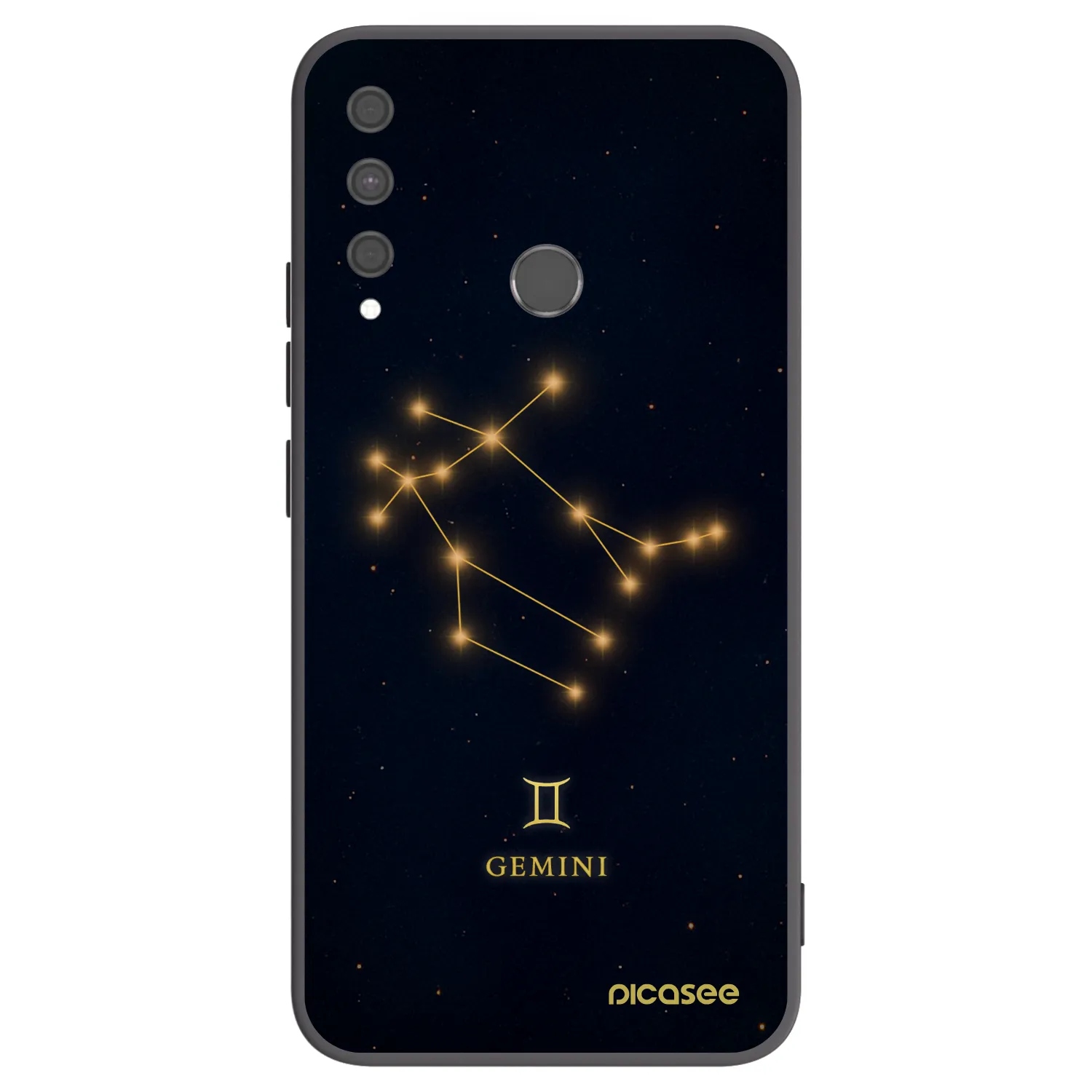 Picasee silikonowe czarne etui na Huawei P40 Lite E - GEMINI