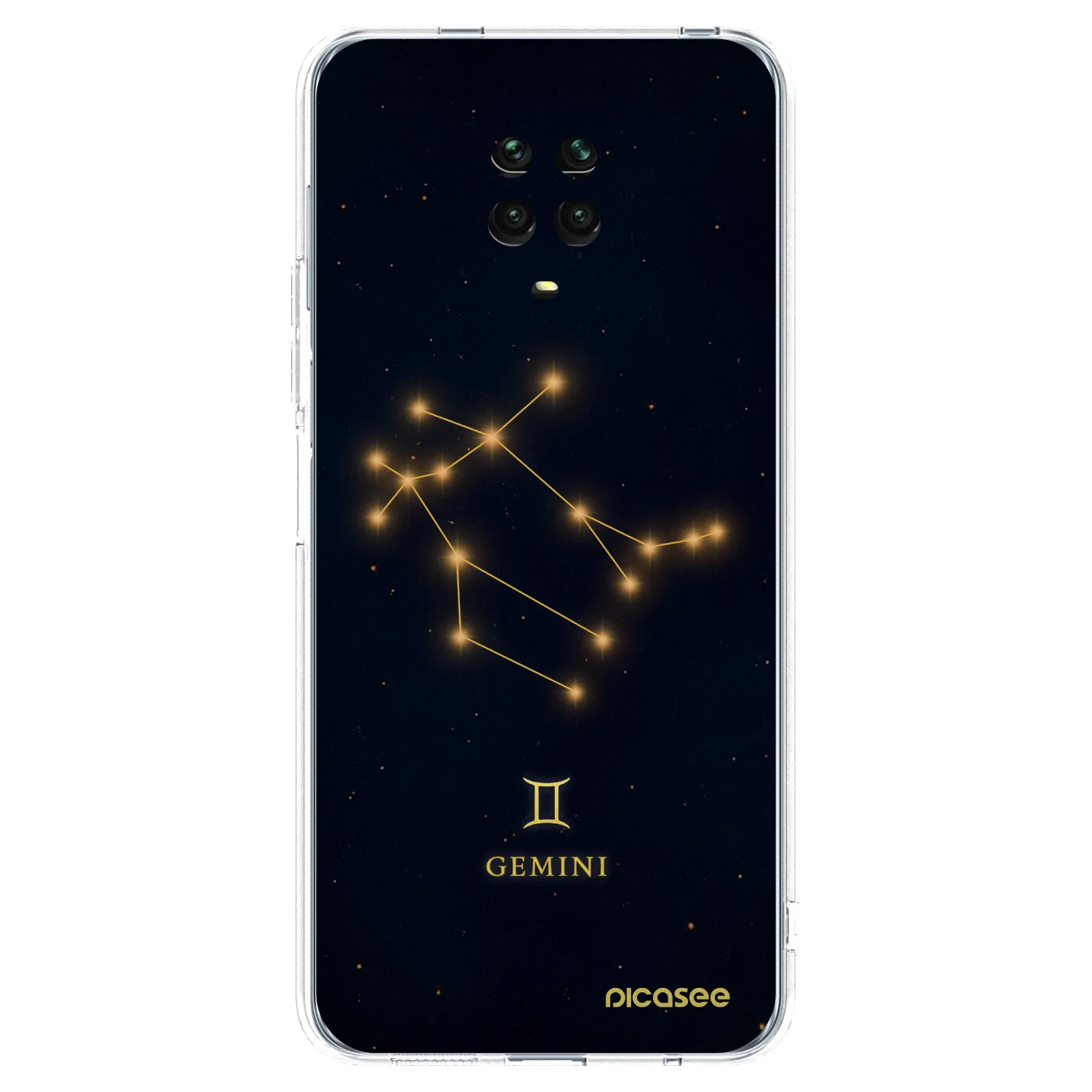 Picasee silikonowe przeźroczyste etui na Xiaomi Redmi Note 9 Pro - GEMINI
