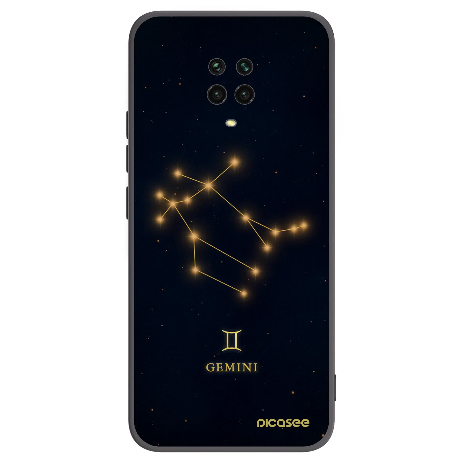 Picasee silikonowe czarne etui na Xiaomi Redmi Note 9 Pro - GEMINI