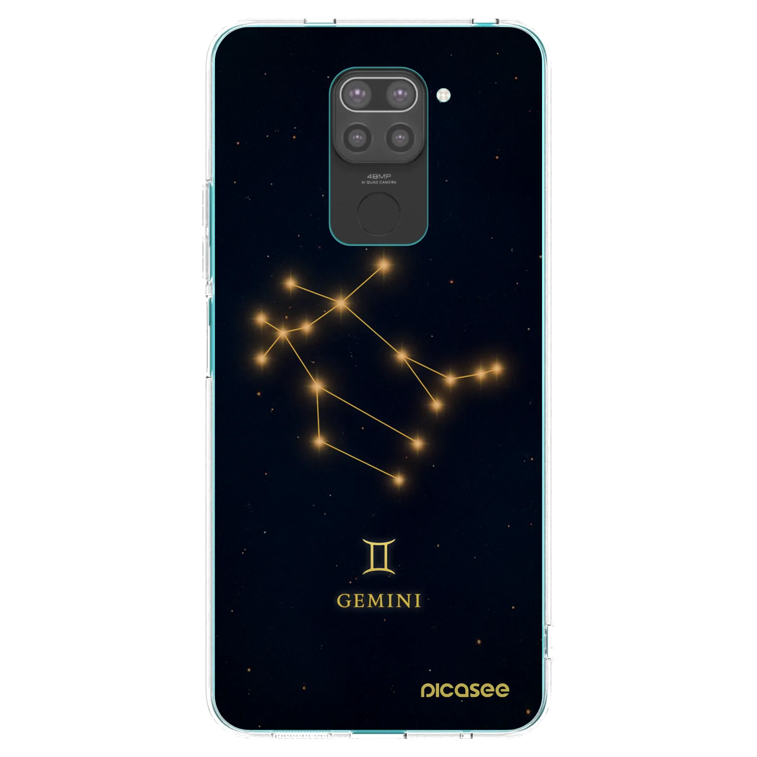 Picasee silikonowe czarne etui na Xiaomi Redmi Note 9 - GEMINI