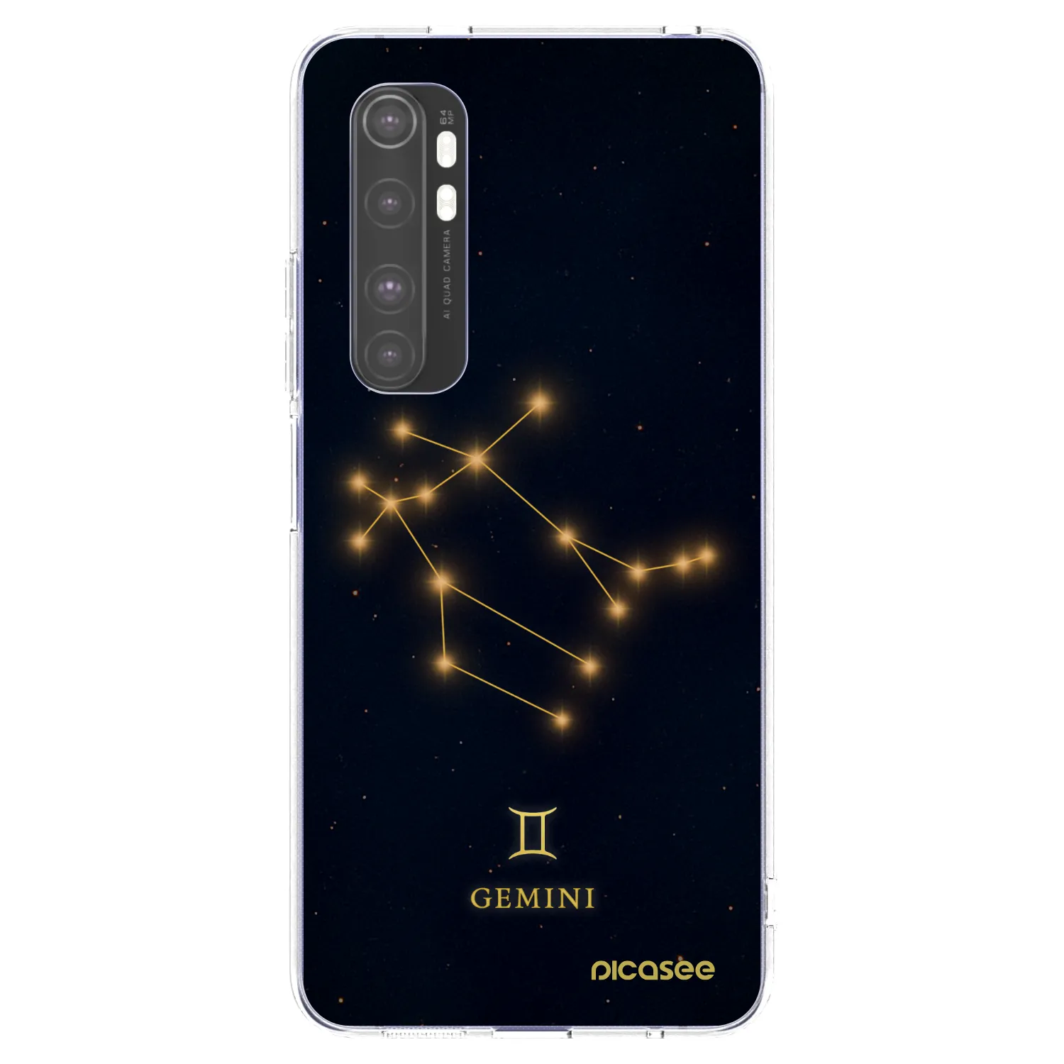Picasee silikonowe przeźroczyste etui na Xiaomi Mi Note 10 Lite - GEMINI