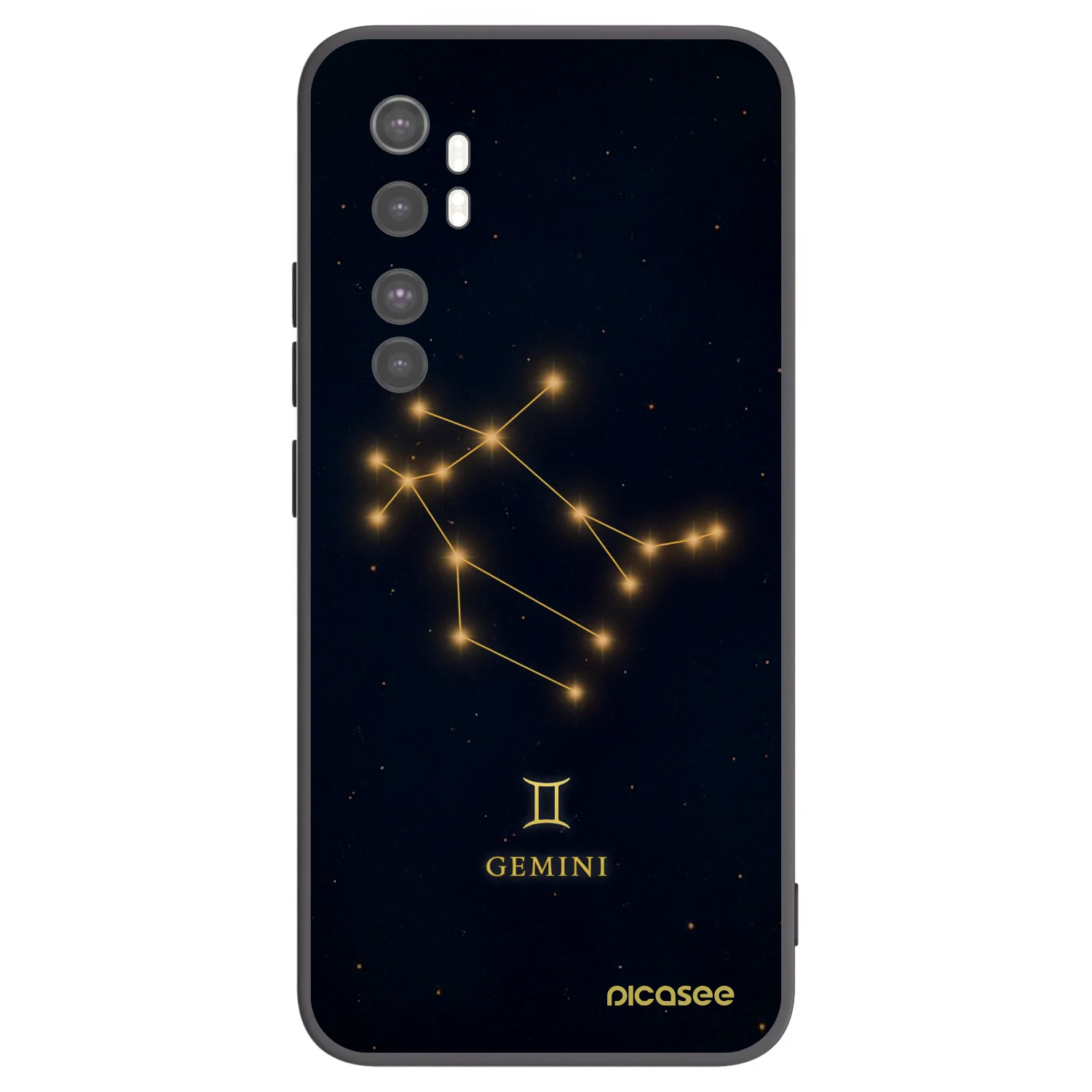 Picasee silikonowe czarne etui na Xiaomi Mi Note 10 Lite - GEMINI