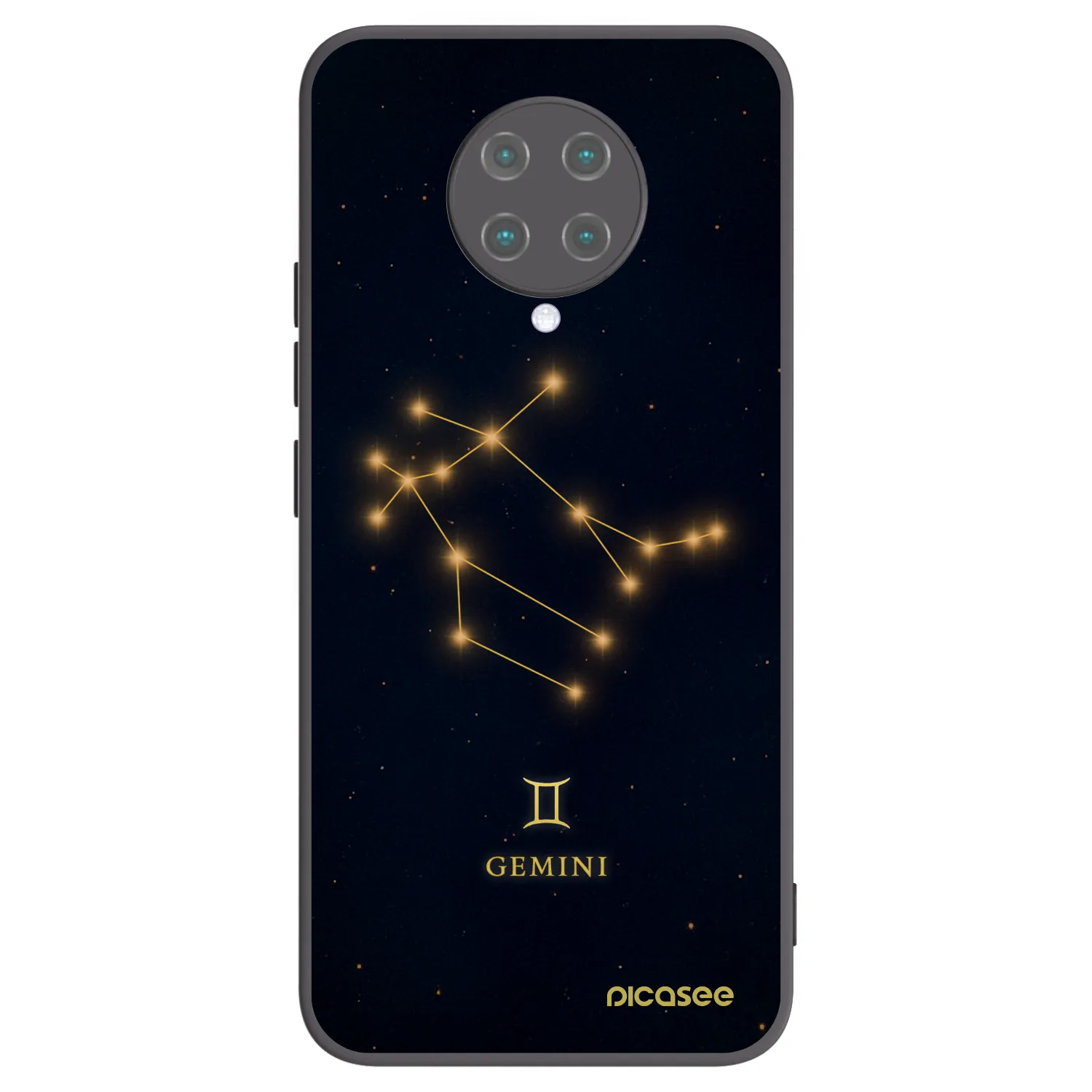 Picasee silikonowe czarne etui na Xiaomi Poco F2 Pro - GEMINI