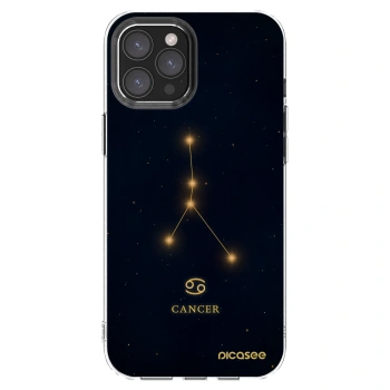 Picasee silikonowe przeźroczyste etui na Apple iPhone 12 Pro Max - CANCER